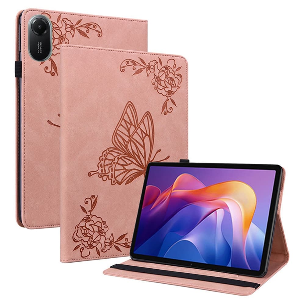 Xiaomi Redmi Pad 2 Fint etui med sommerfugler, Rosa