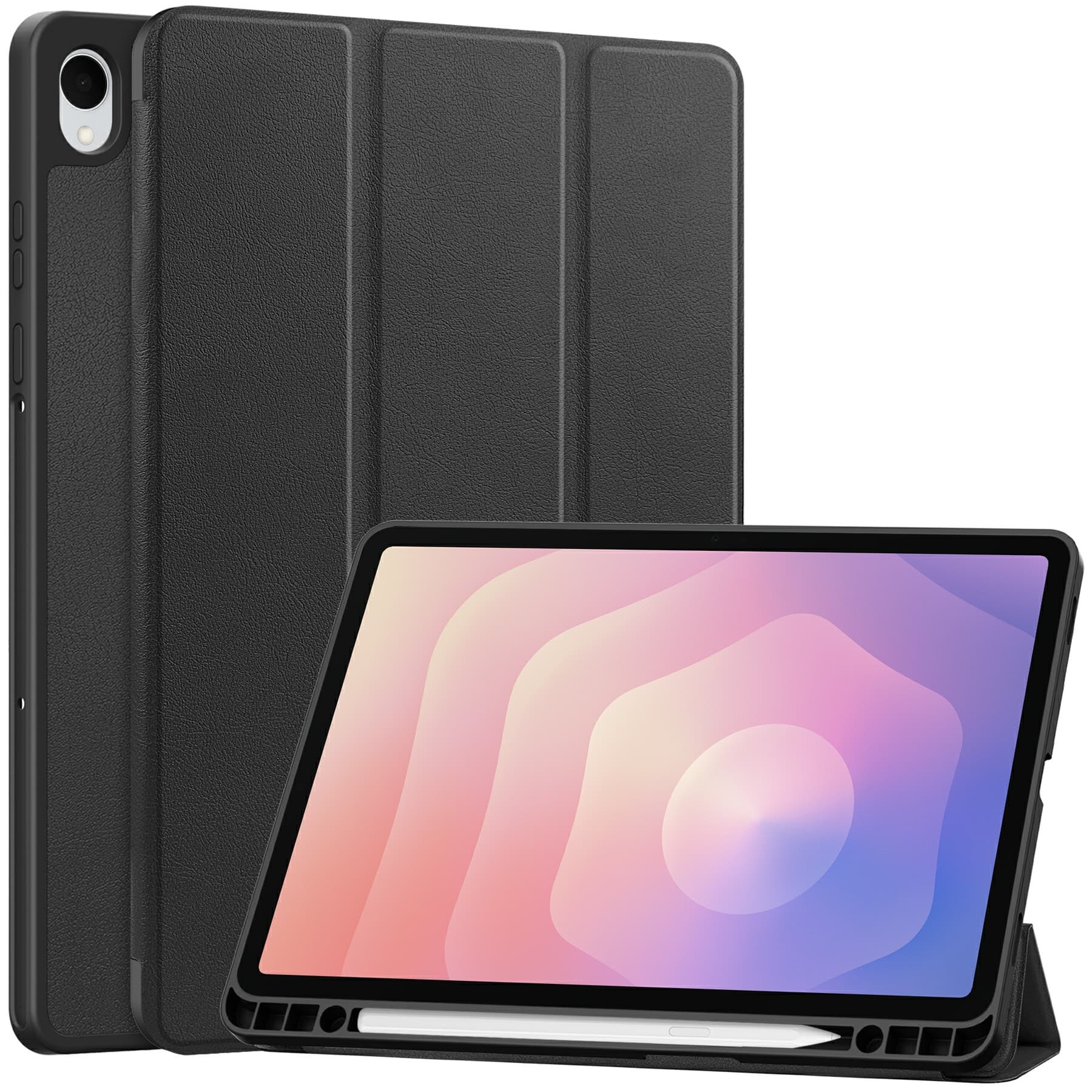 Samsung Galaxy Tab S11 Tri-fold etui med pennholder, Svart