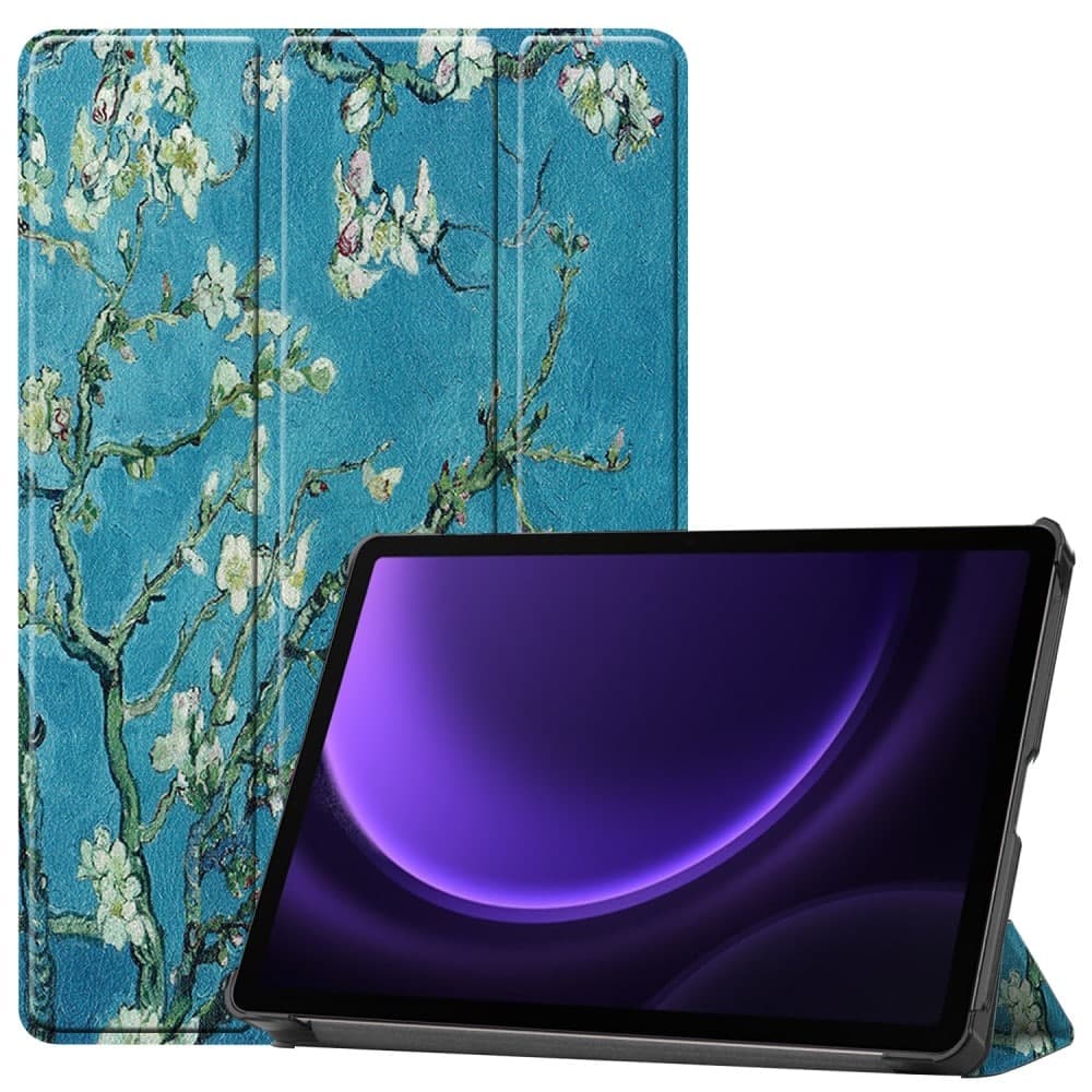 Samsung Galaxy Tab S9 FE Tri-Fold etui, Kirsebærblomster