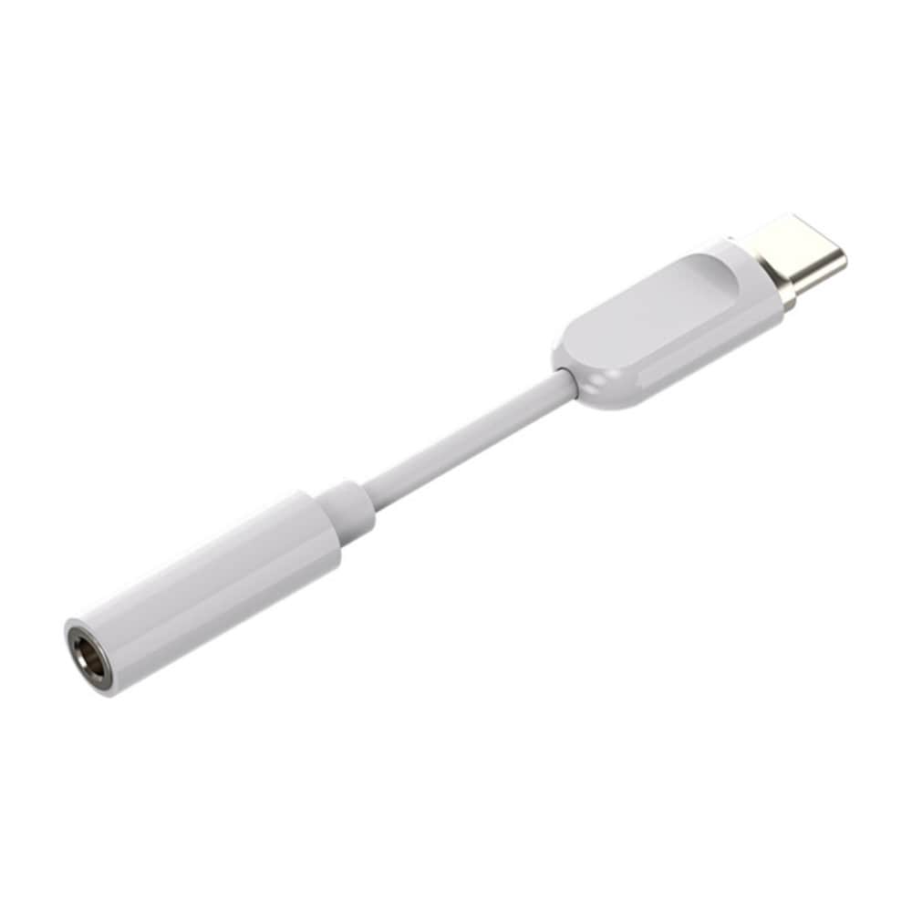 Hodetelefonadapter DAC USB-C til 3,5 mm hvit