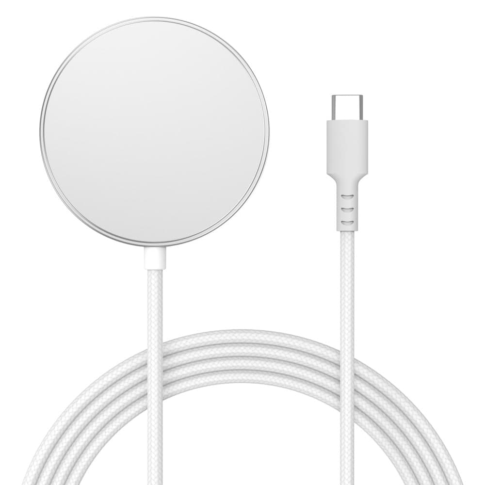 Apple iPhone 15 Qi2 Magnetisk trådløs lader 15W, Hvit
