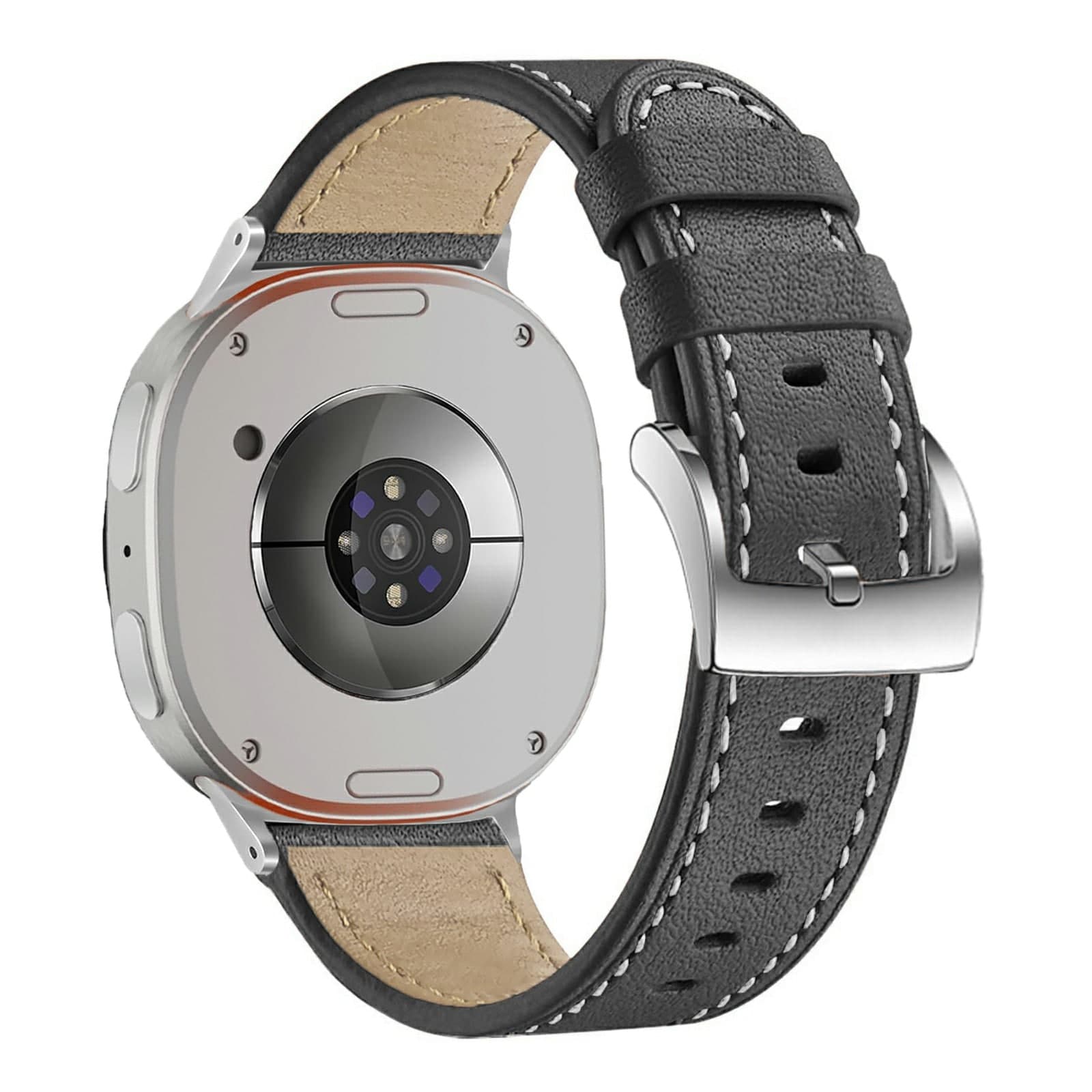 Samsung Galaxy Watch 8 40mm Reim i ekte skinn, Svart