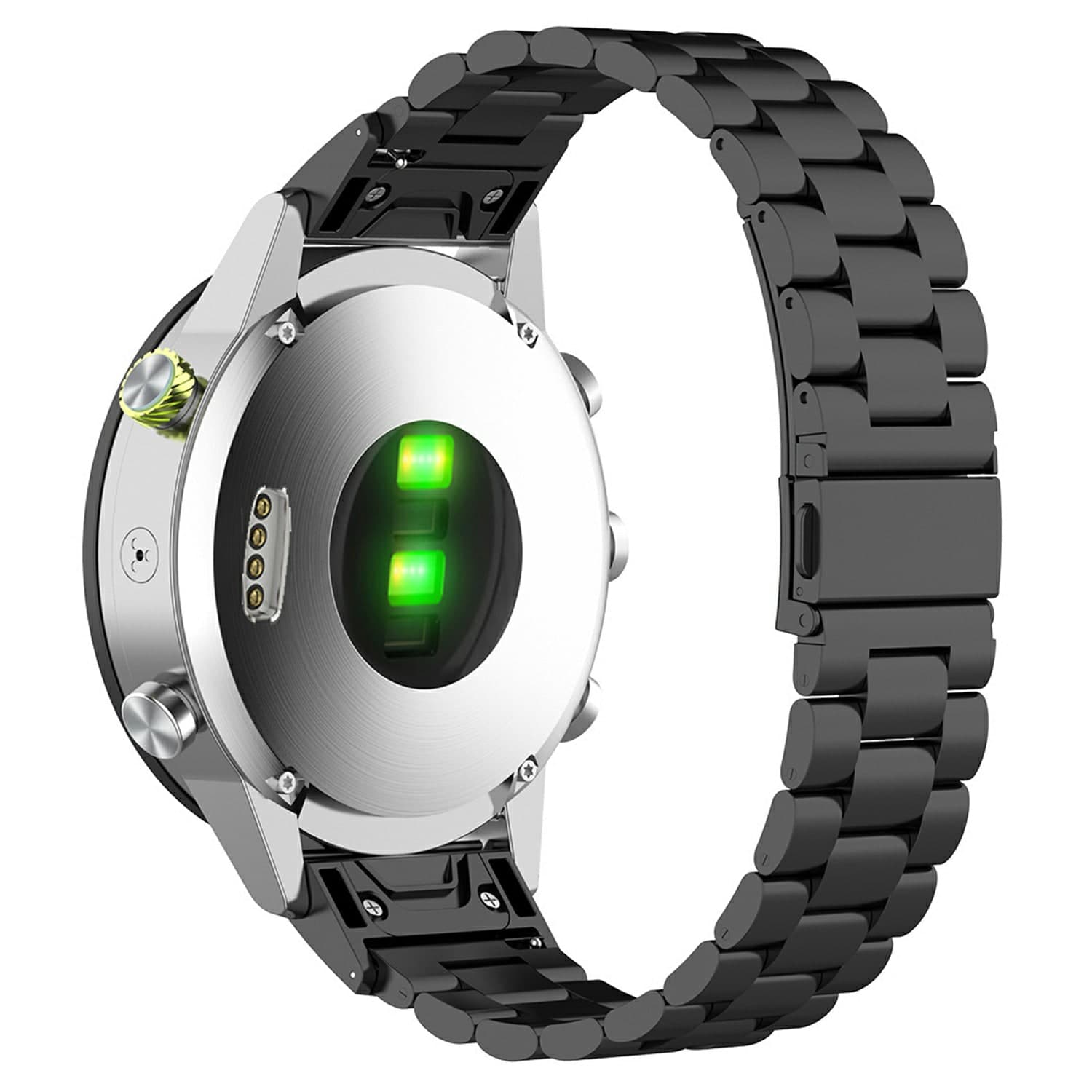 Garmin Approach S70 42mm Stilig reim i titan, Svart