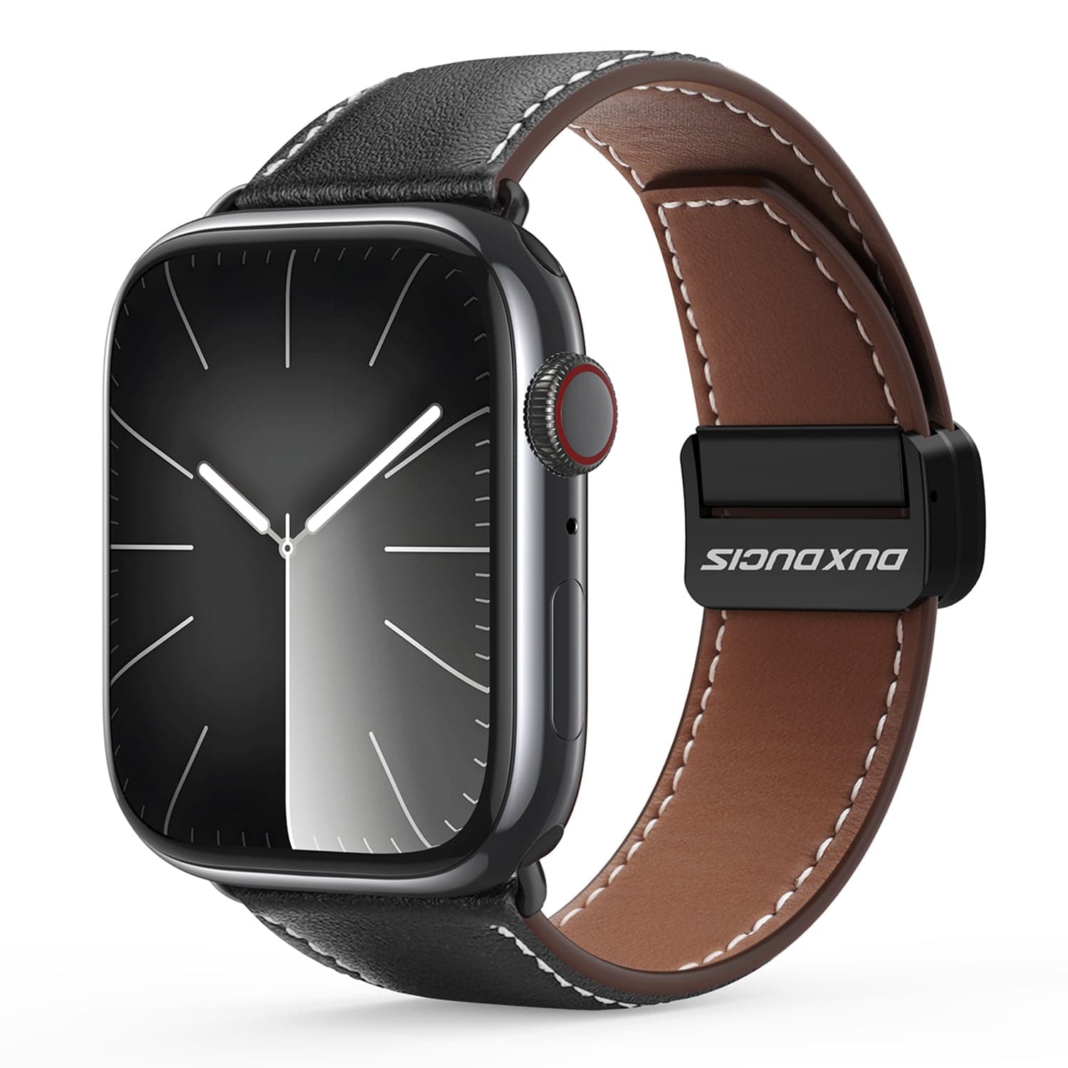 Apple Watch Series 1-3 42mm Reim i lær, Svart