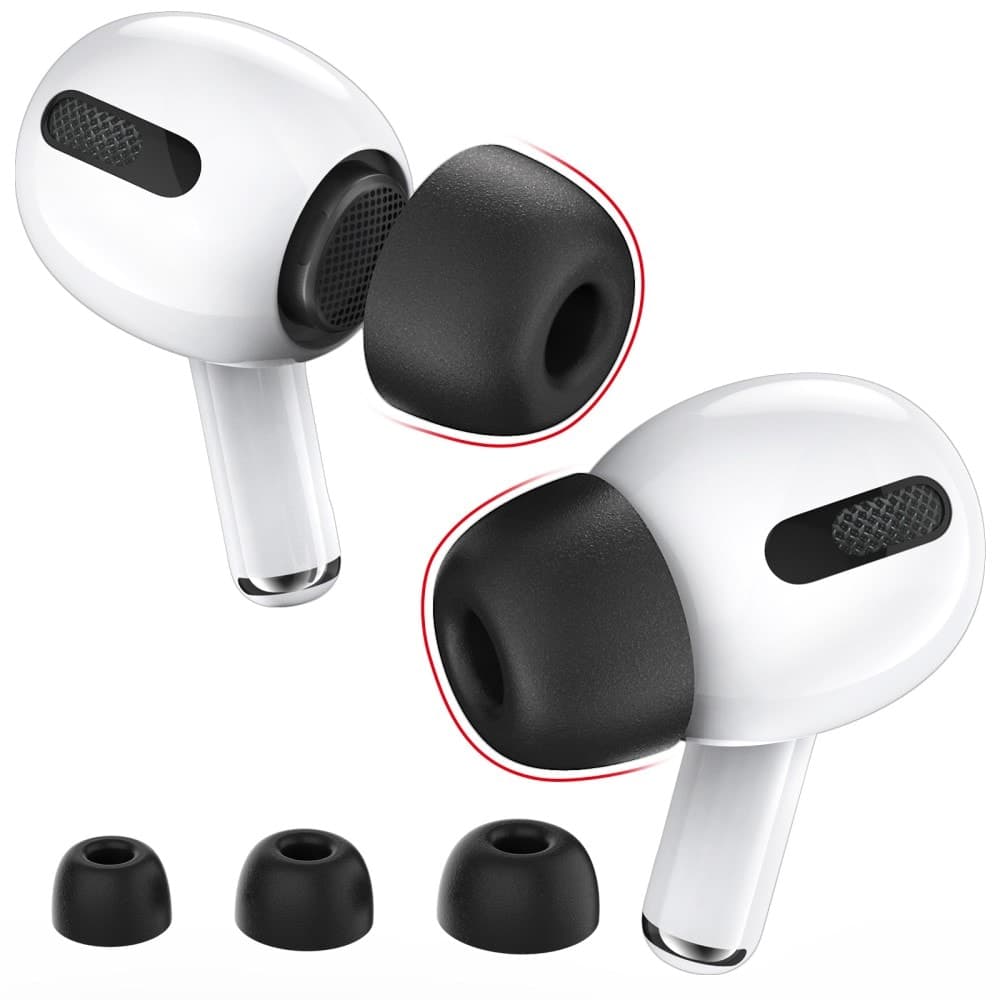 AirPods Pro Ørepropper (3-pack) i memory foam - str S/M/L, svart
