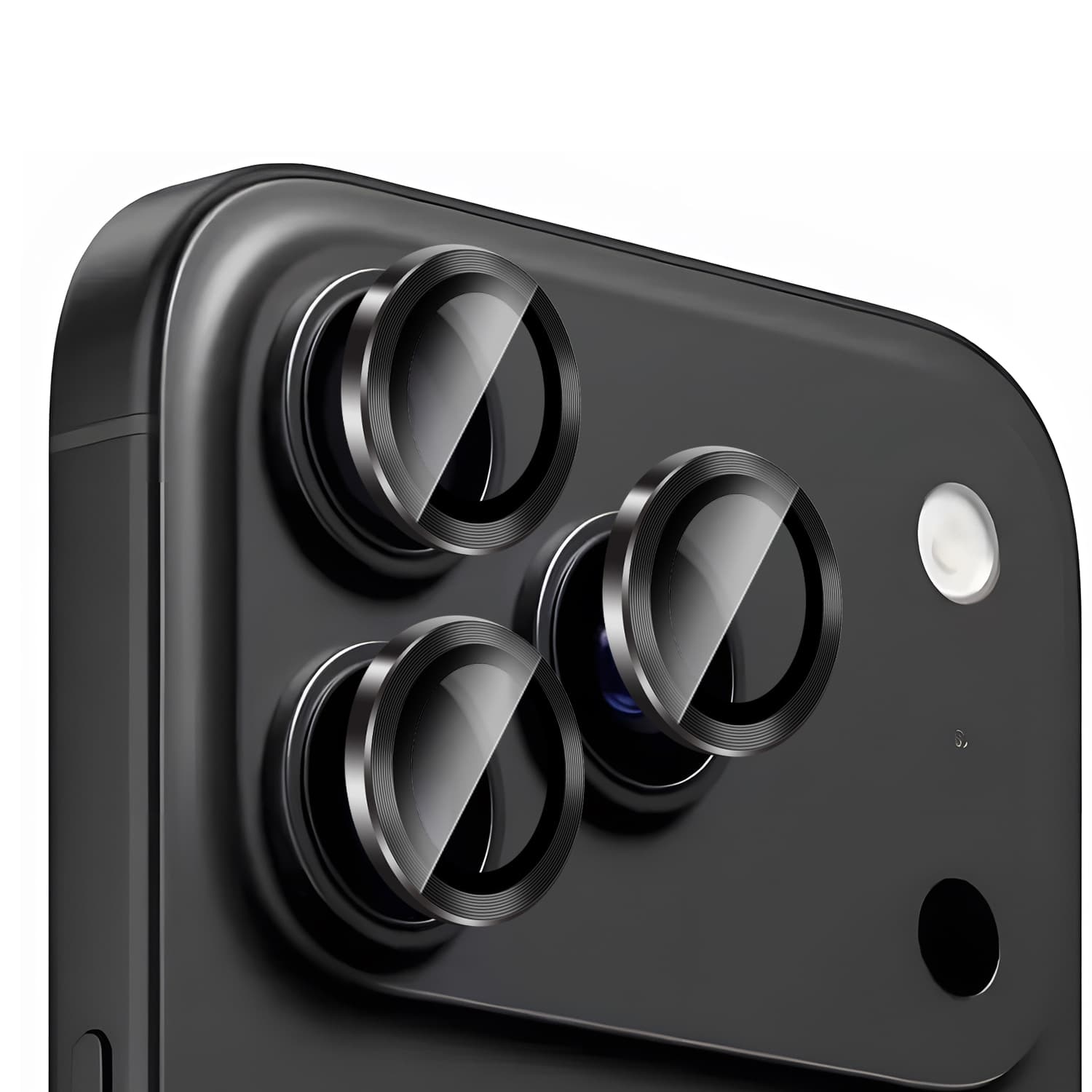 Linsebeskytter Metall iPhone 17 Pro, Svart