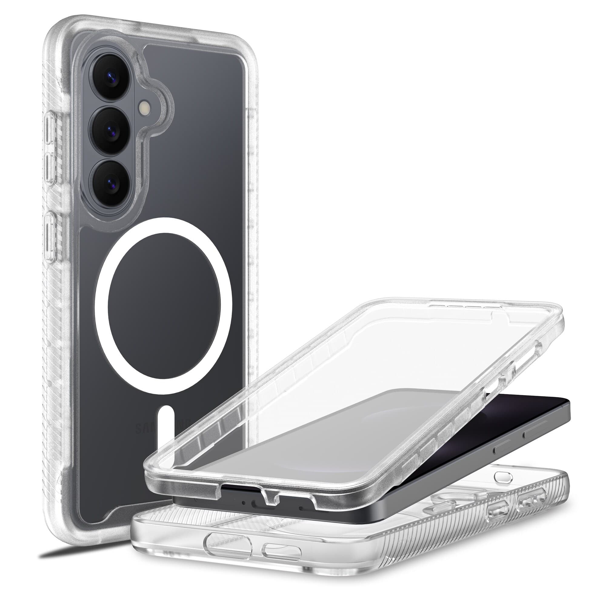 Samsung Galaxy S26 Deksel Magnetisk Full Protection, Gjennomsiktig