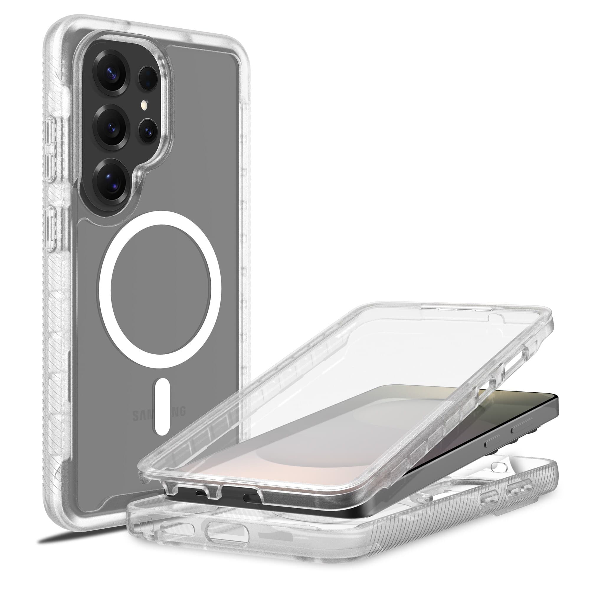 Samsung Galaxy S26 Ultra Deksel Magnetisk Full Protection, Gjennomsiktig