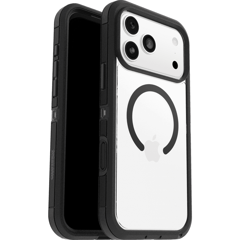 iPhone 17 Pro Max Defender XT Riktig støtsikkert MagSafe-deksel, Svart/gjennomsiktig