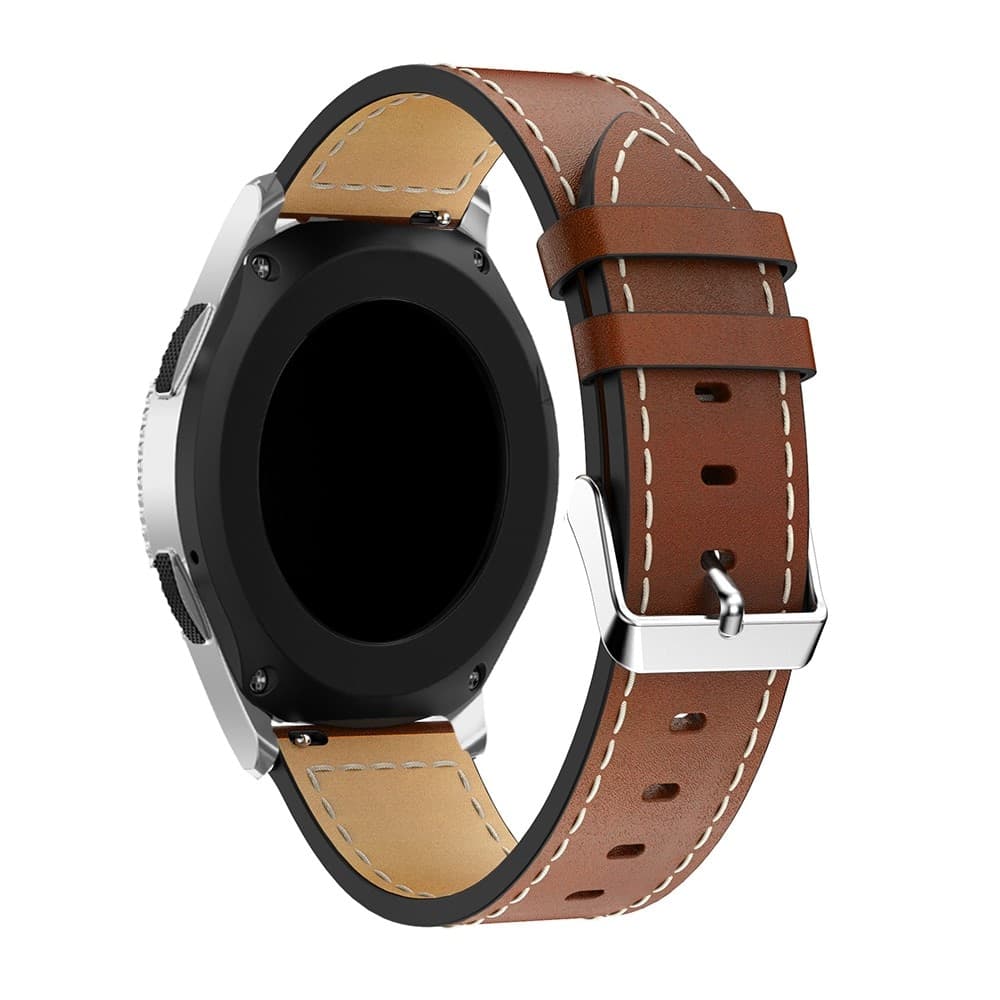  OnePlus Watch 2R Reim i ekte skinn, Cognac
