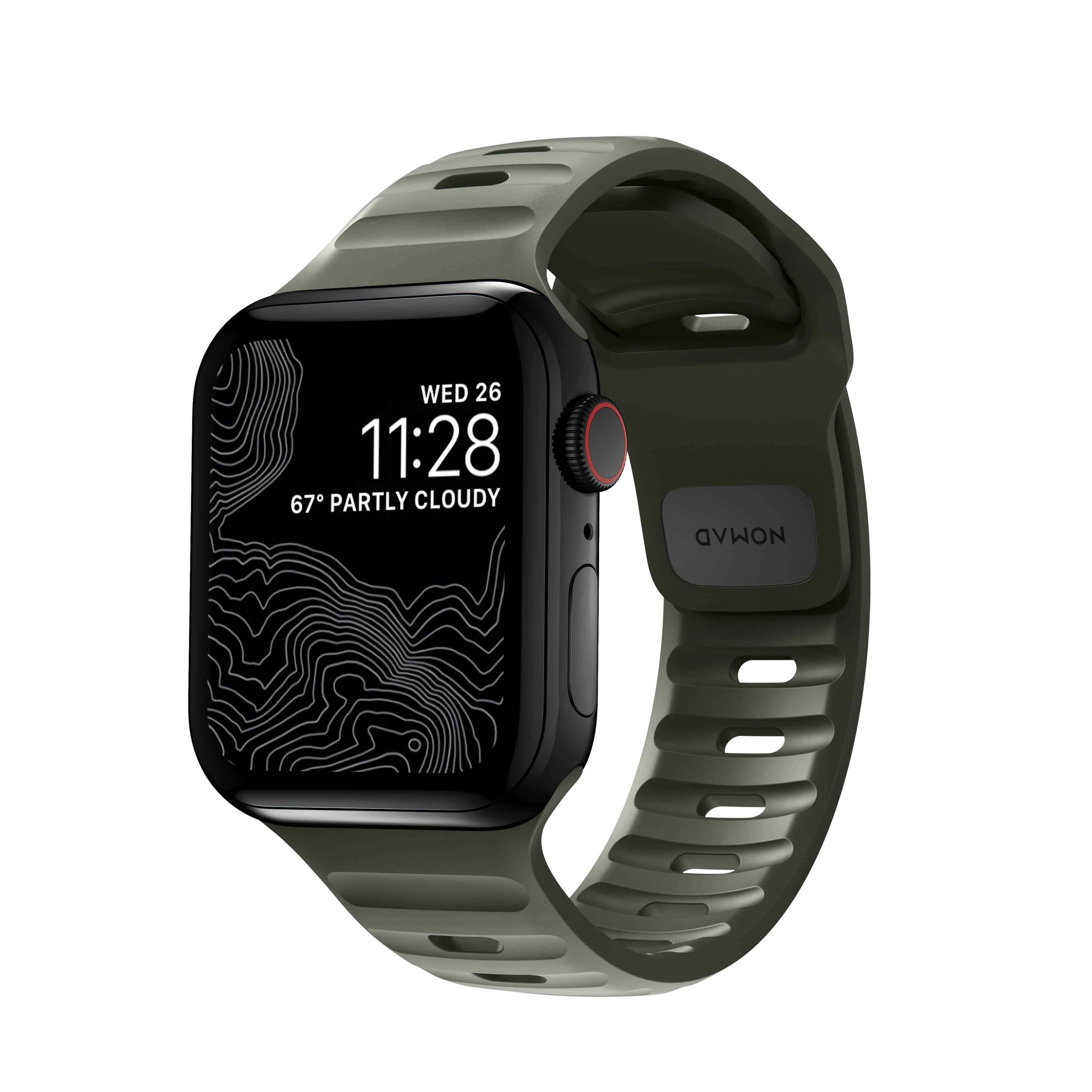 Apple Watch Series 1-3 38mm Reim - Sport Band Ash Green