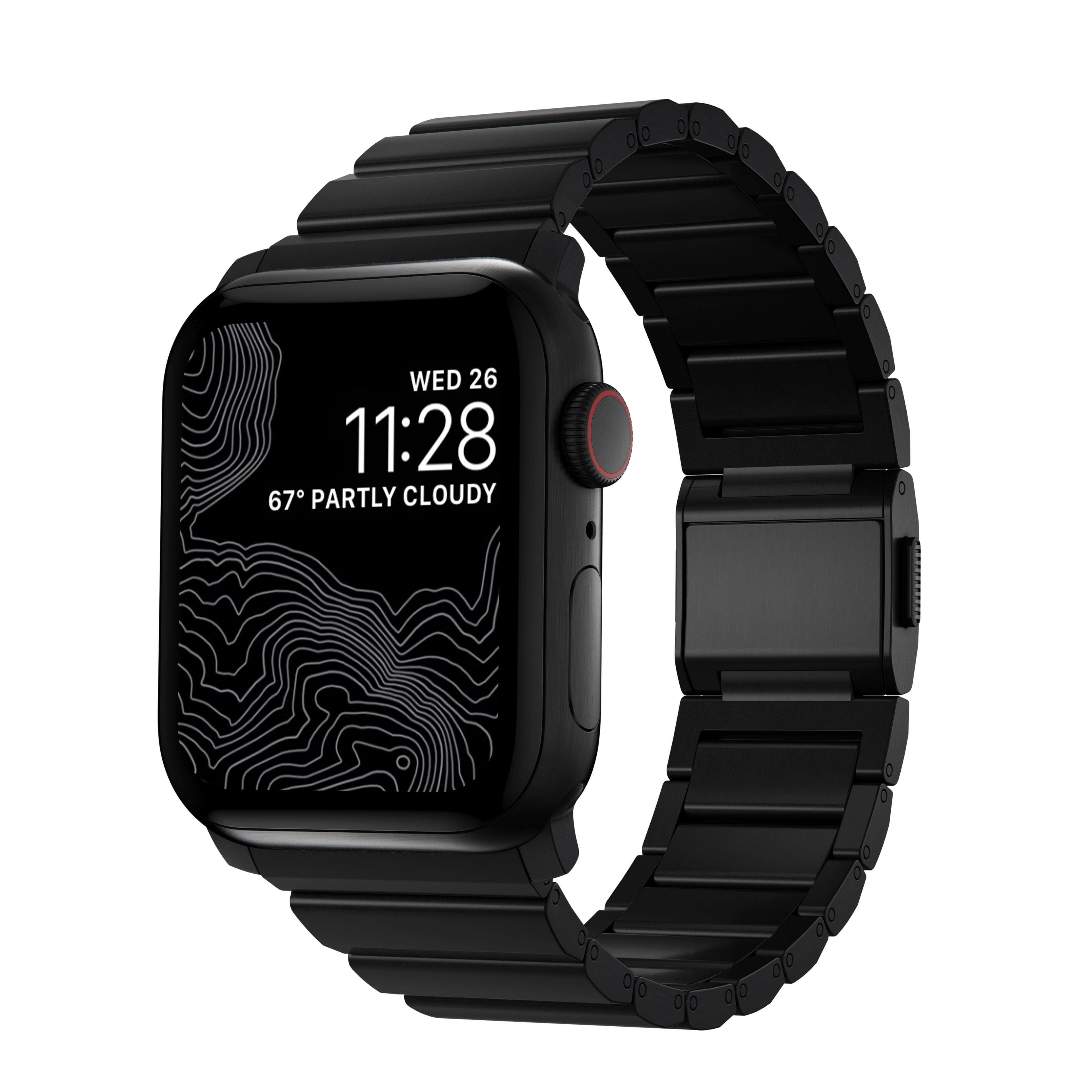Apple Watch Series 4-6 44mm Titanium reim, Svart