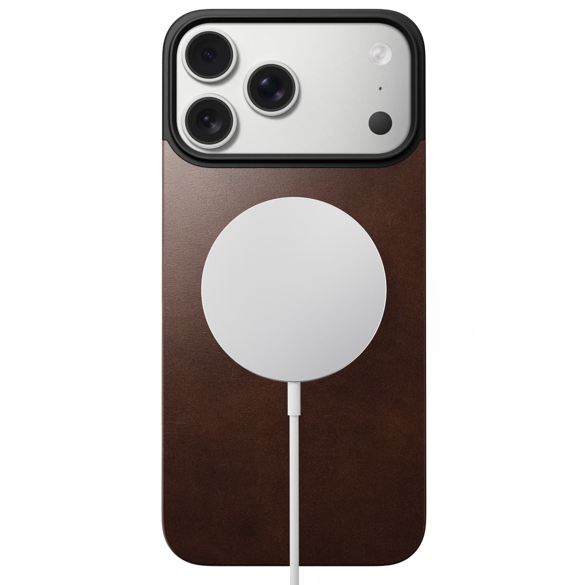 iPhone 17 Pro Max Magnetisk Bakside - Leather Back, Rustic Brown