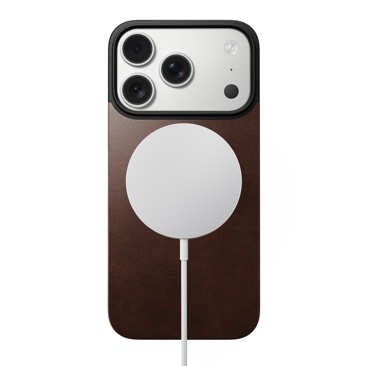 iPhone 17 Pro Magnetisk Bakside - Leather Back, Rustic Brown