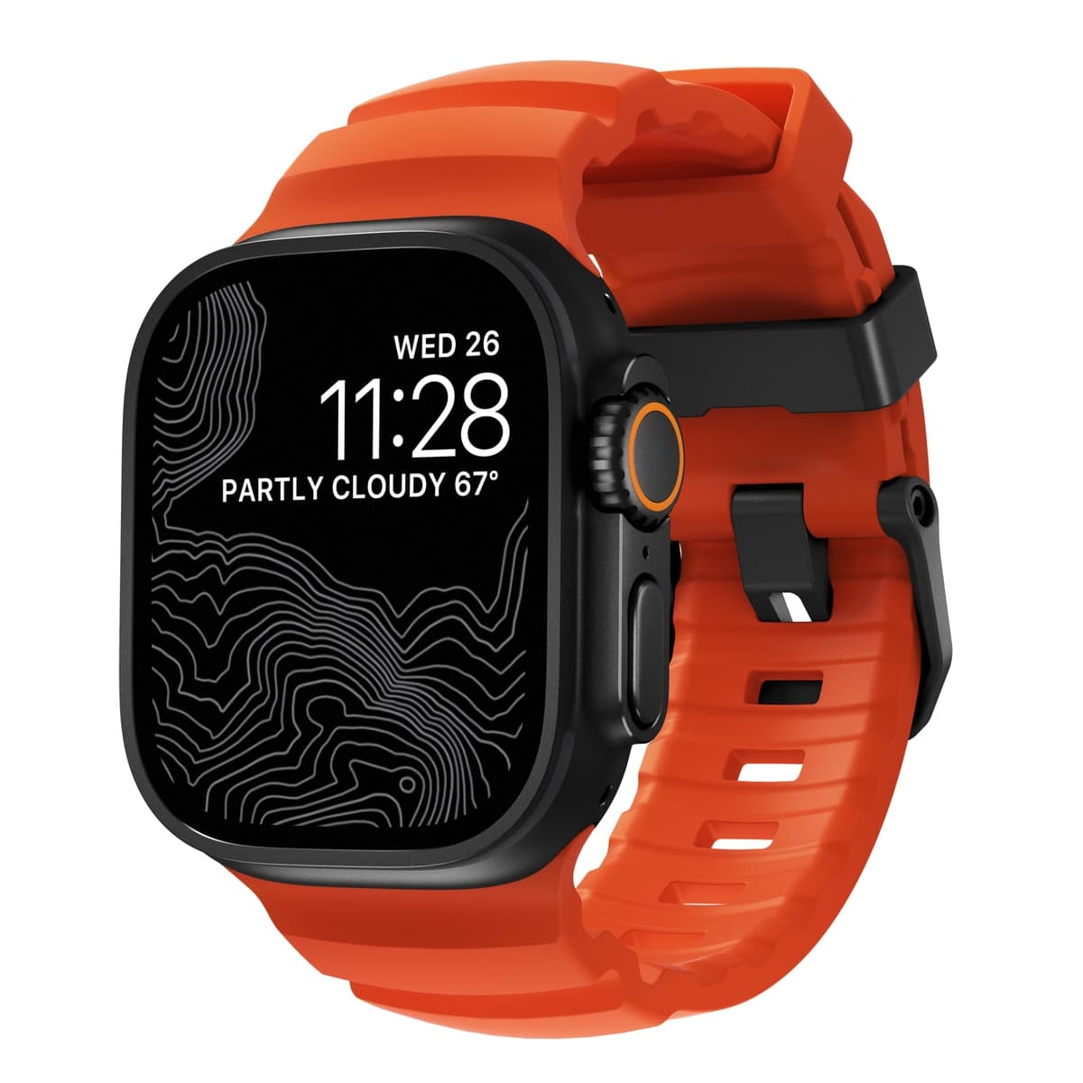 Apple Watch Series 4-6 44mm Reim Rocky Point (Black Hardware) Magma - Limited edition
