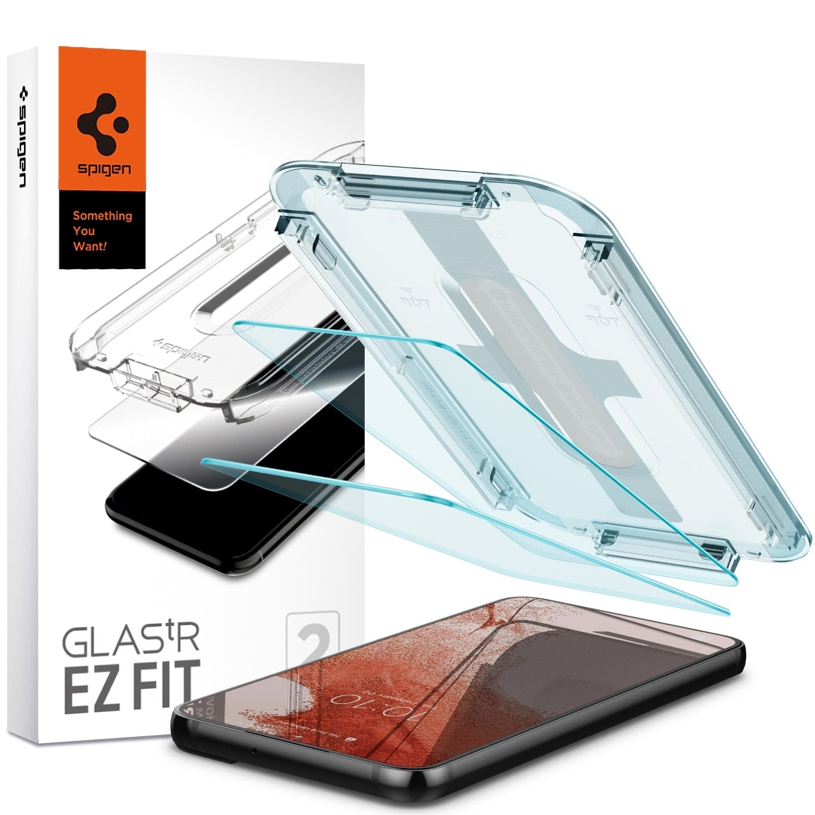 Samsung Galaxy S23 Skjermbeskytter med monteringsramme (2-pack) GLAS.tR EZ Fit
