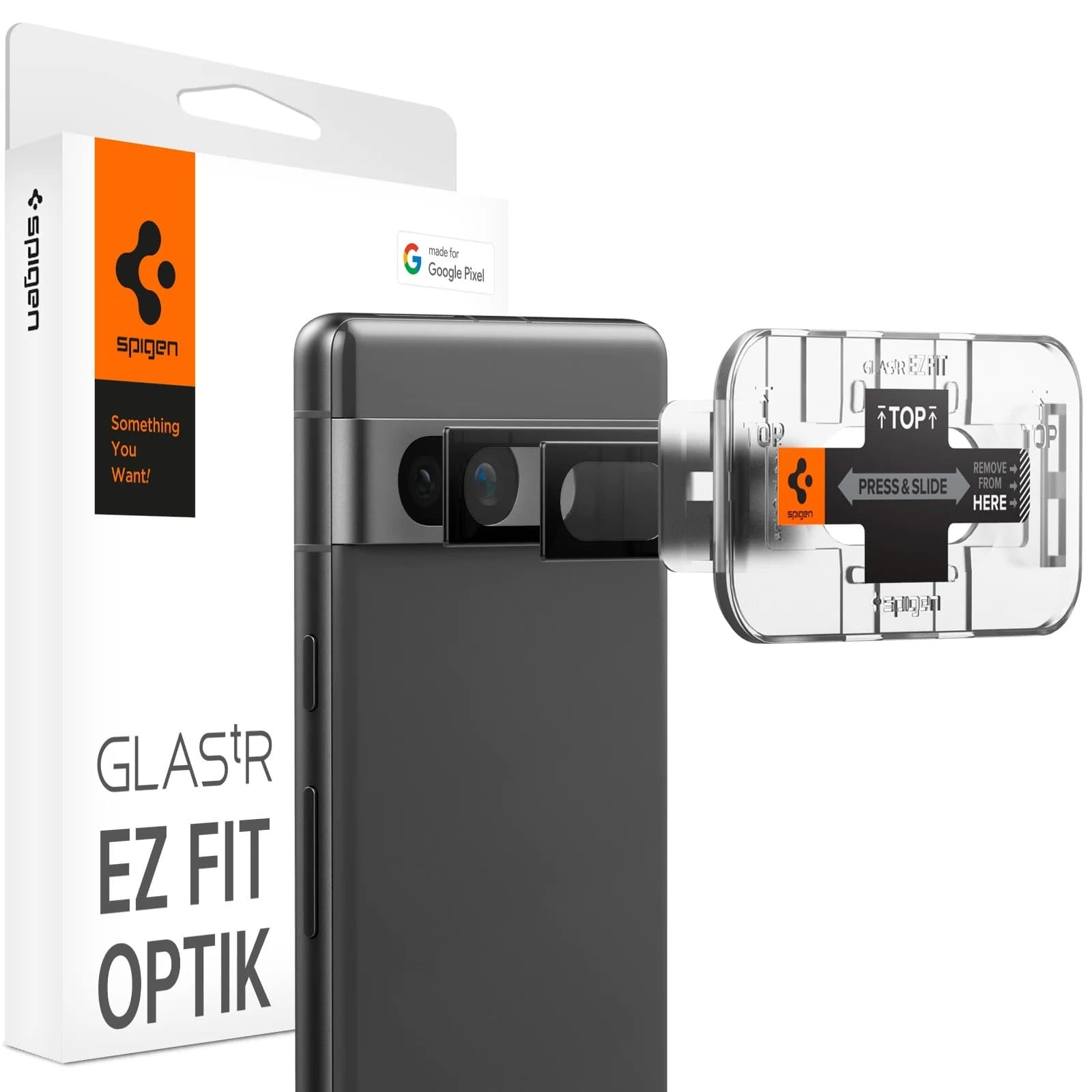 Google Pixel 7a EZ Fit Linsebeskytter (2-pack), Svart