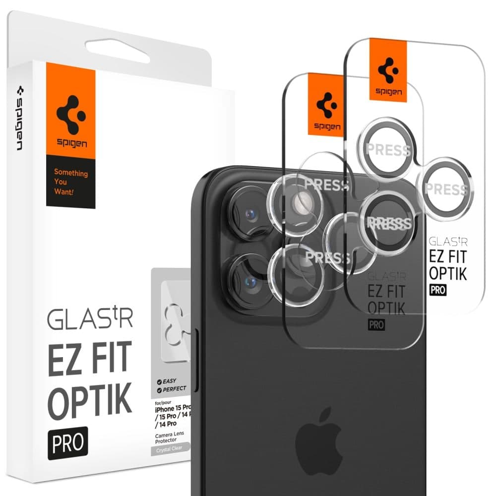 iPhone 16 Pro EZ Fit Linsebeskytter (2-pack), Gjennomsiktig