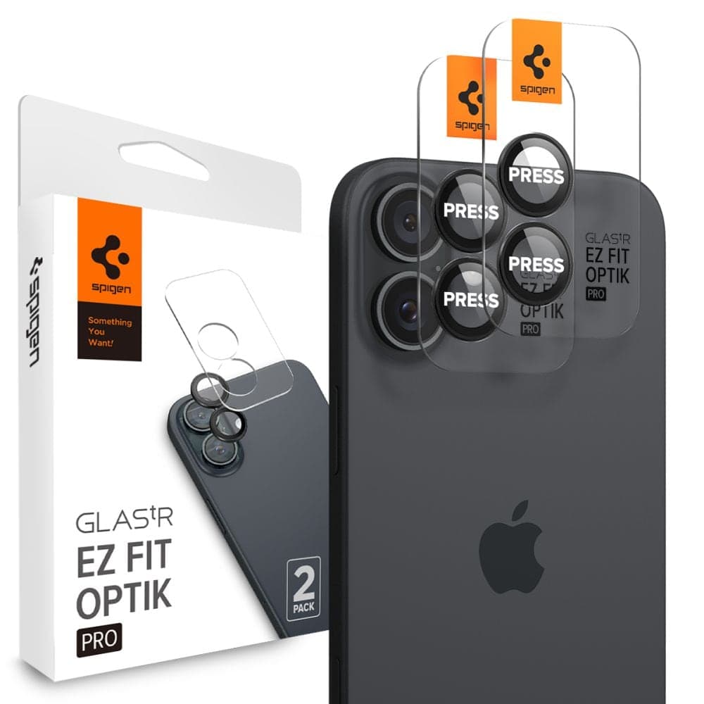 iPhone 16 EZ Fit Linsebeskytter (2-pack), Svart