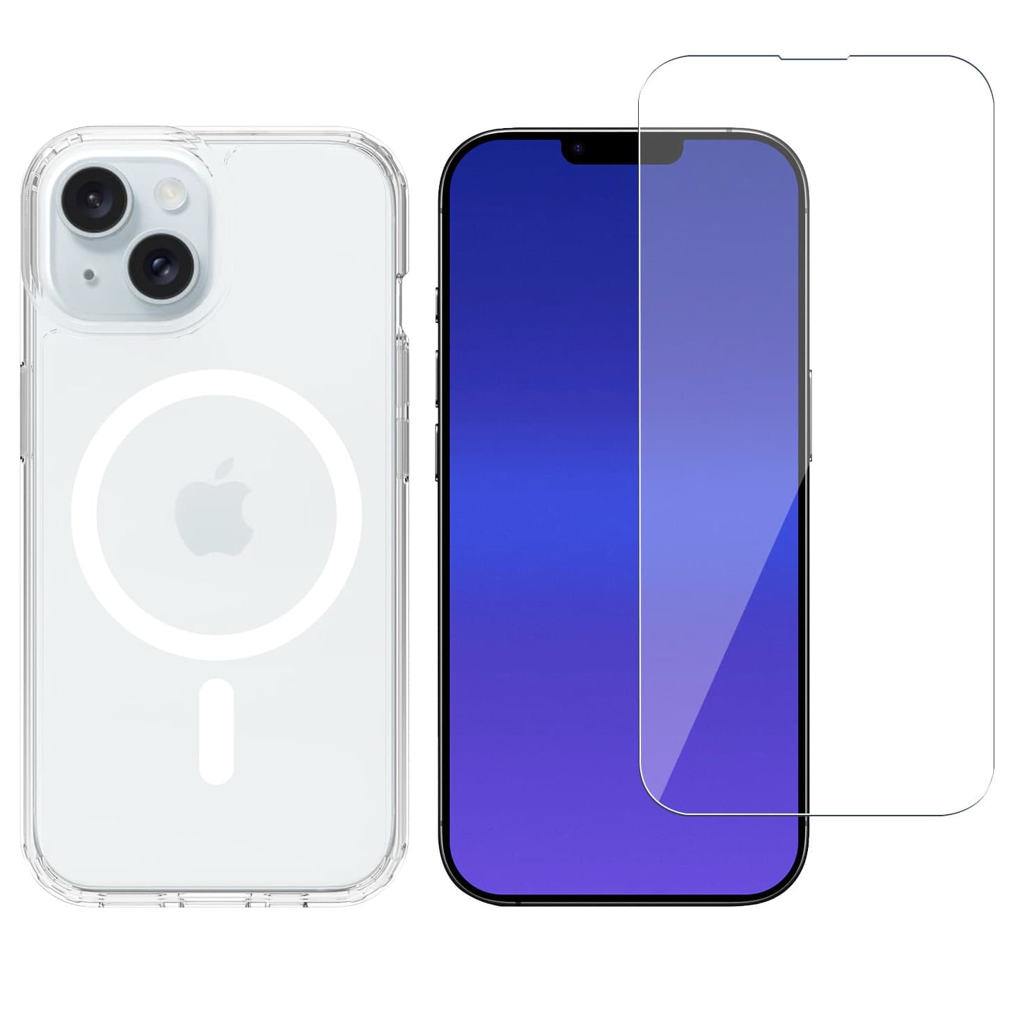 iPhone 14 MagSafe hybrid-deksel + Skjermbeskytter herdet glass