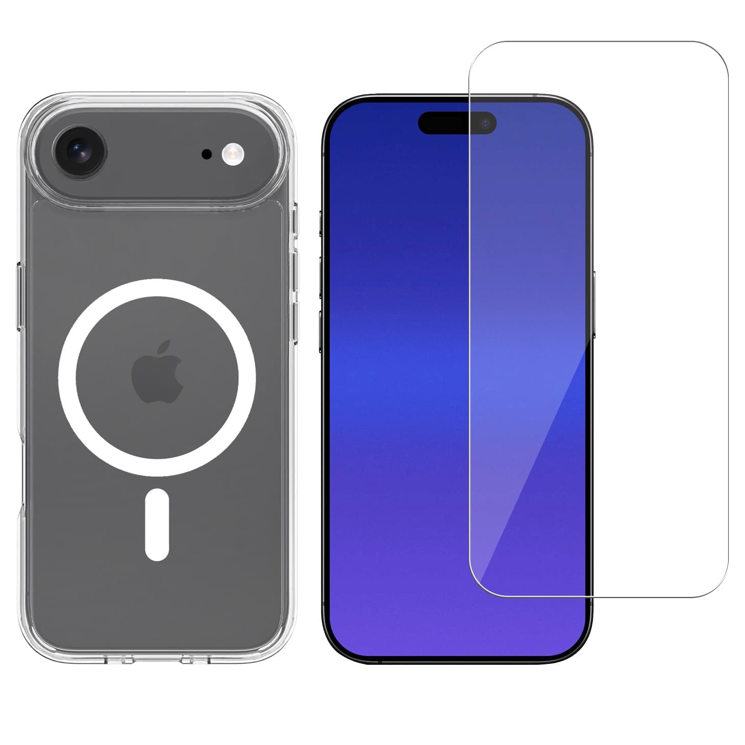 iPhone Air MagSafe hybrid-deksel + Skjermbeskytter herdet glass