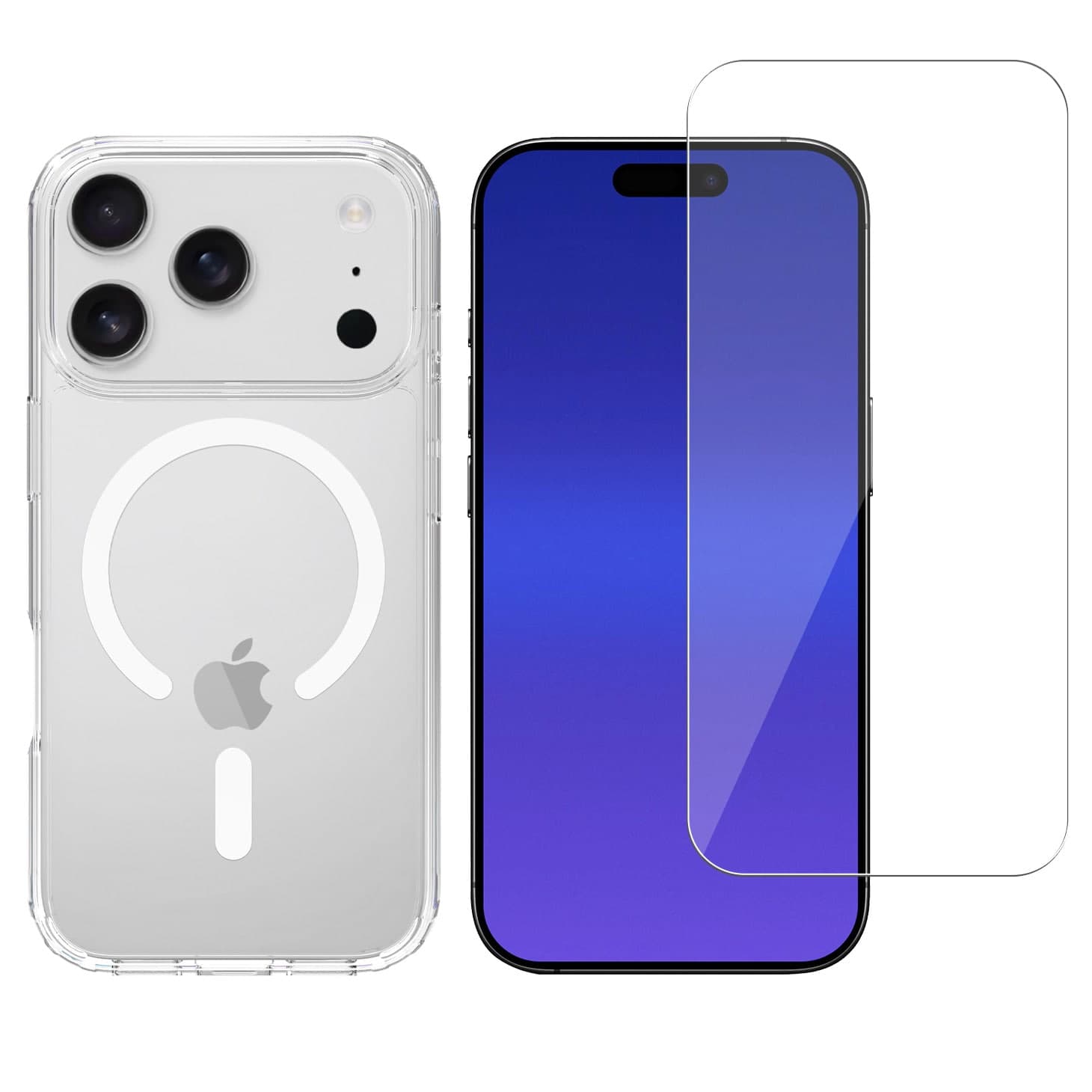 iPhone 17 Pro Max MagSafe hybrid-deksel + Skjermbeskytter herdet glass