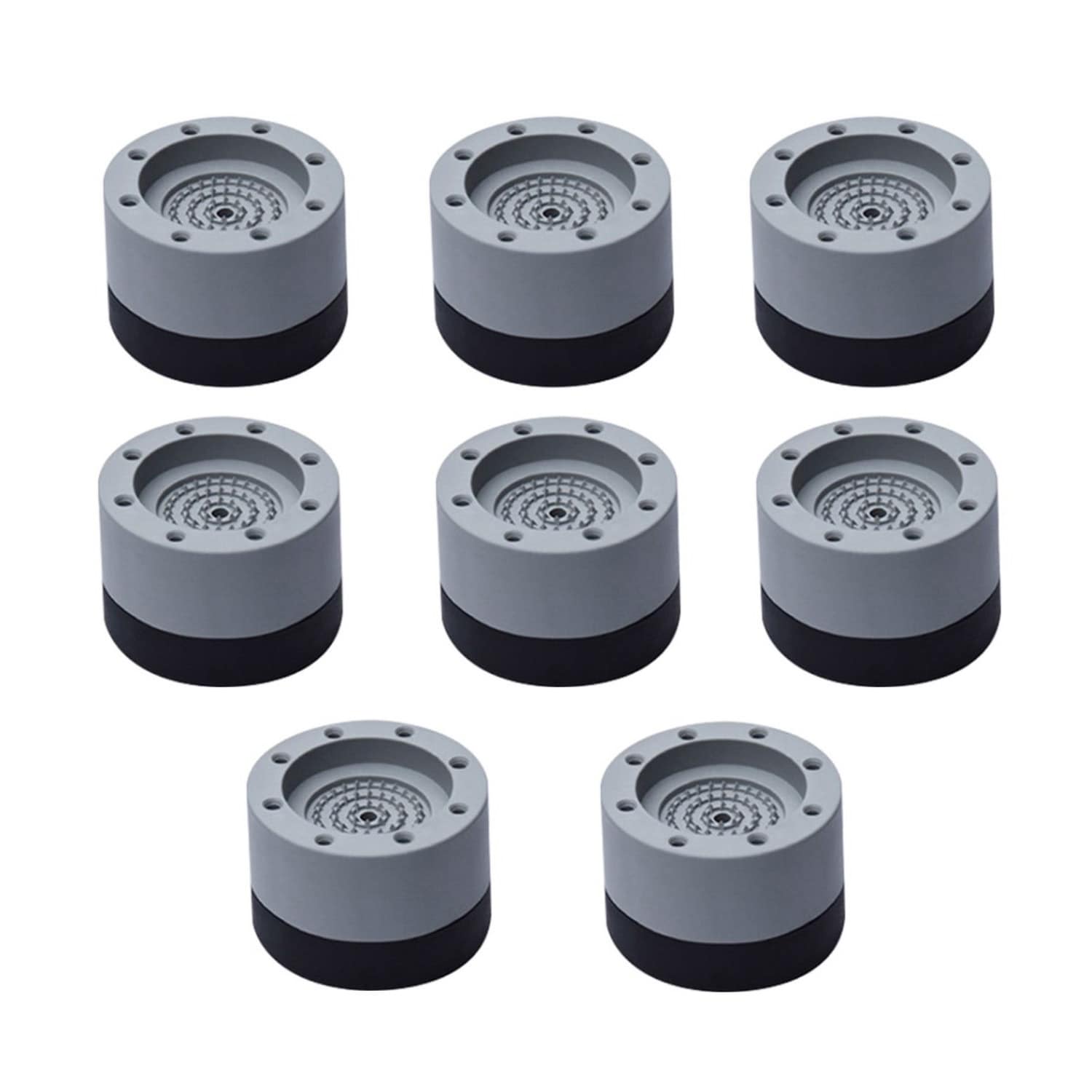 Stabelbare Vibrasjonsdempende føtter til vaskemaskin og tørketrommel (8-pack)