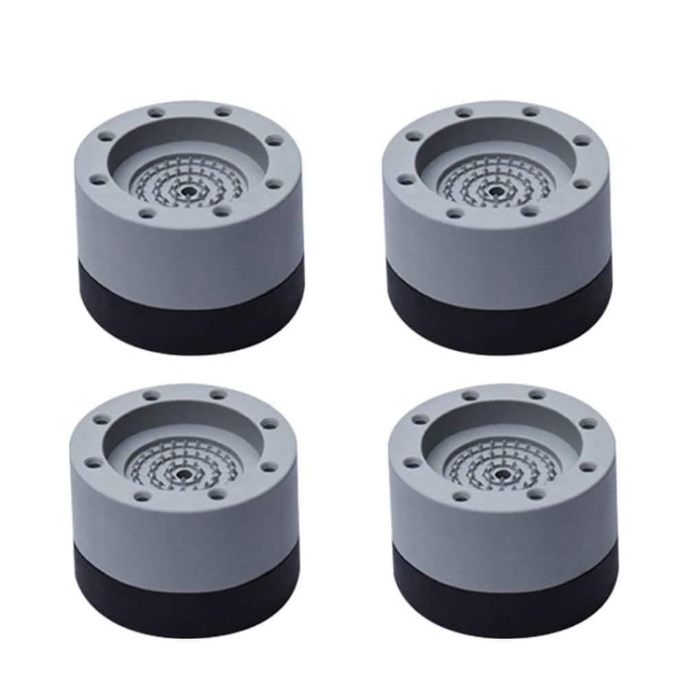 Stabelbare vibrasjonsdempende føtter til vaskemaskin og tørketrommel (4-pack)