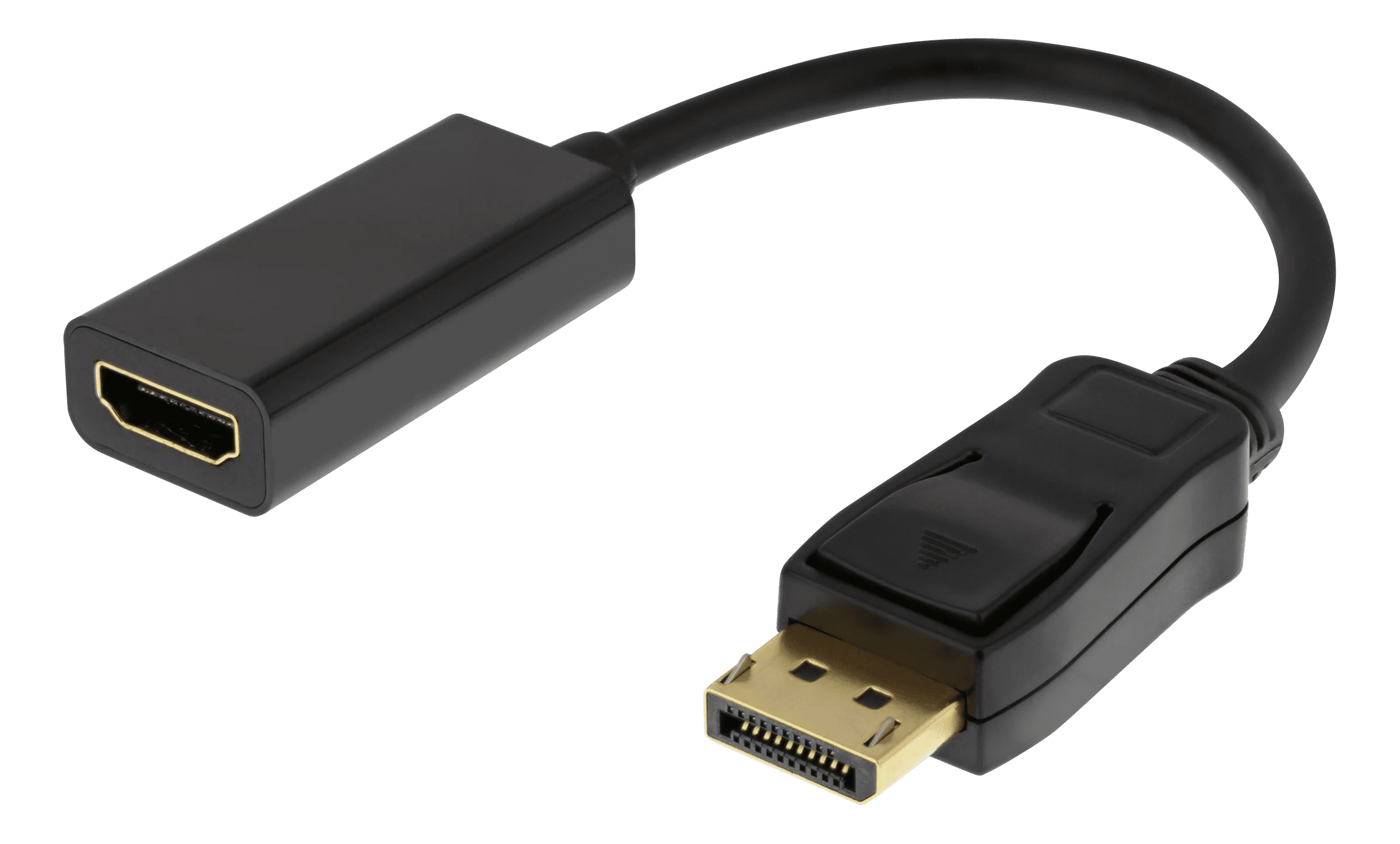 DisplayPort hann til HDMI hunn-adapter 4K, svart