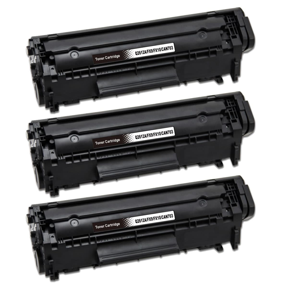 3-pack Toner HP LaserJet 3050 - erstatter HP 12A / Q2612A, Svart, 2000 sider