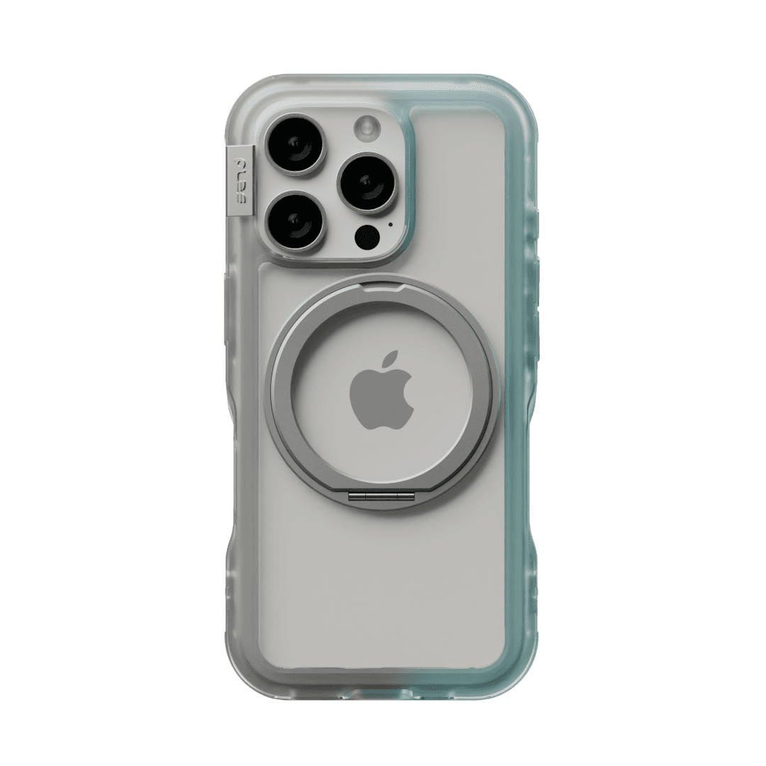 iPhone 16 Pro Arche MagSafe Deksel med stativ Silver/Blue