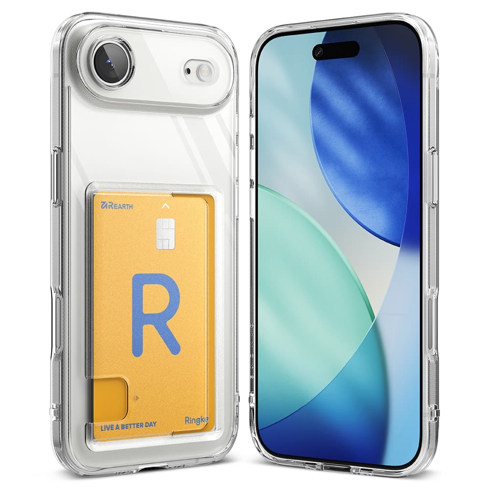 iPhone Air Fusion Deksel med kortlomme, Gjennomsiktig