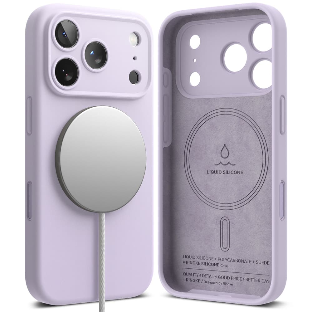 iPhone 17 Pro Max MagSafe silikondeksel, Light Purple