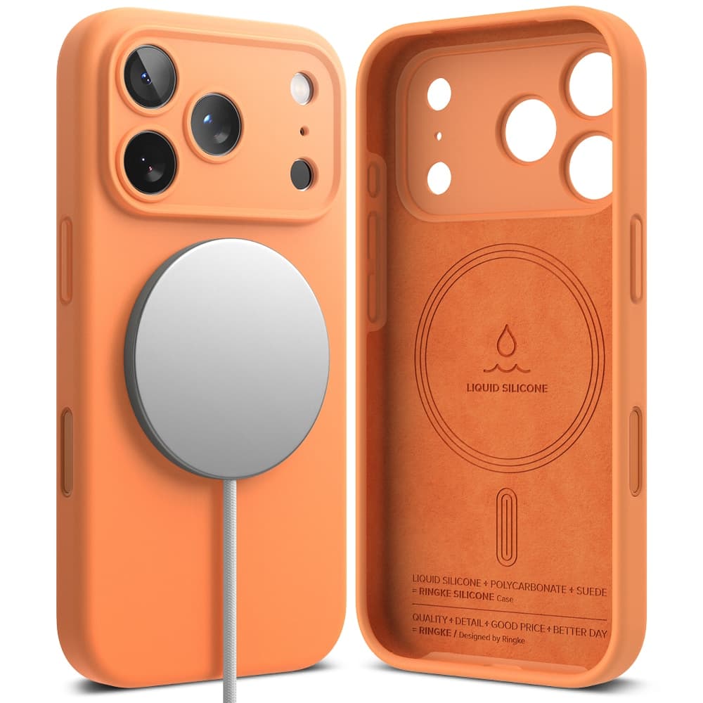 iPhone 17 Pro Max MagSafe silikondeksel, Tangerine
