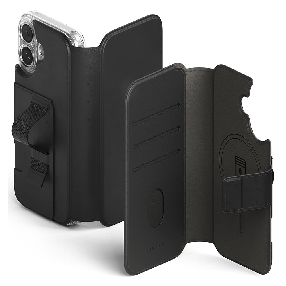 iPhone 17 Folio Grip Wallet Magnetic, Svart
