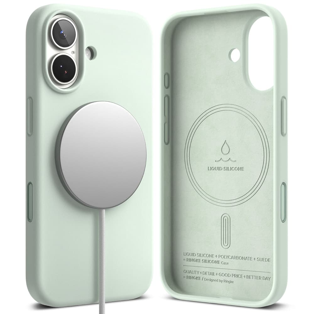 iPhone 17 MagSafe silikondeksel, Soft Mint