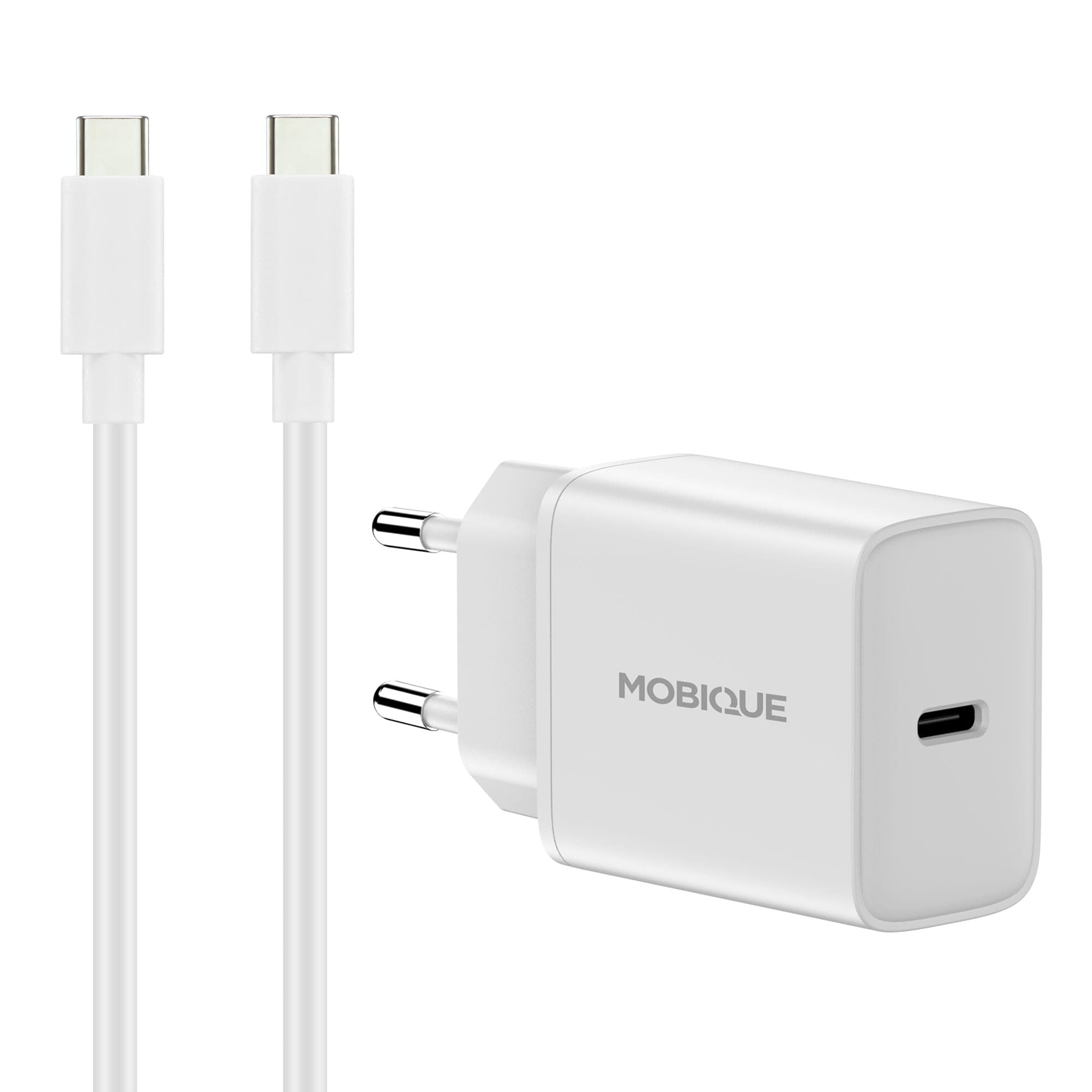 Lader Apple iPhone 15 Pro Max - USB-C 2m kabel & vegglader, Hvit