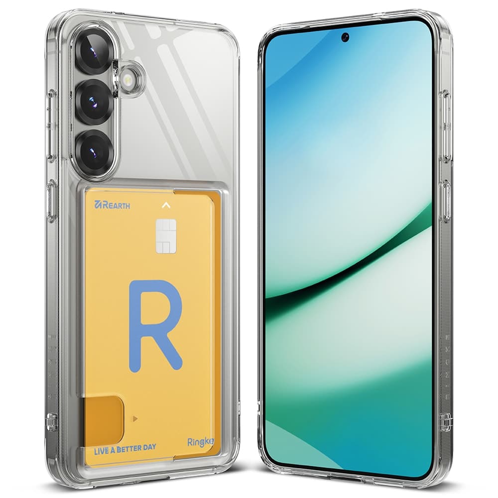 Samsung Galaxy S25 Fusion Deksel med kortlomme, Gjennomsiktig