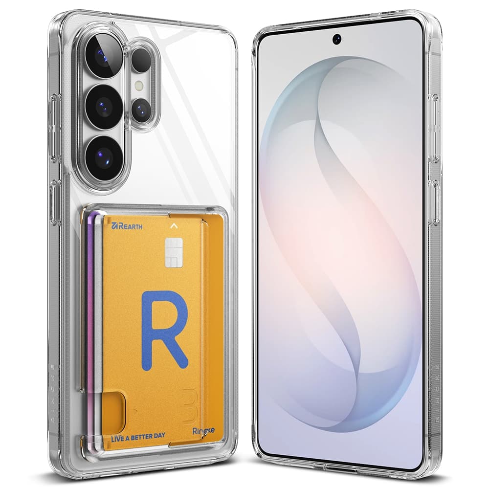 Samsung Galaxy S26 Ultra Fusion Deksel med kortlomme, Gjennomsiktig