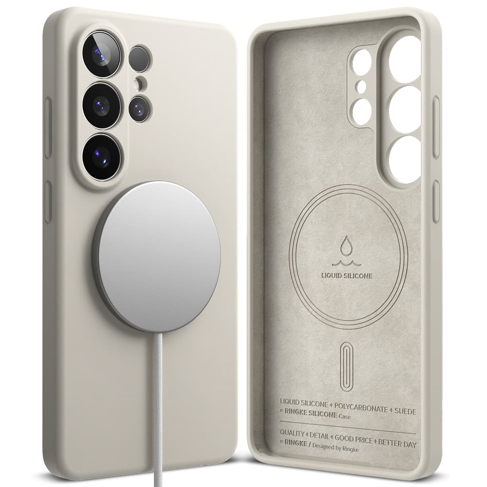 Samsung Galaxy S26 Ultra MagSafe silikondeksel, Stone