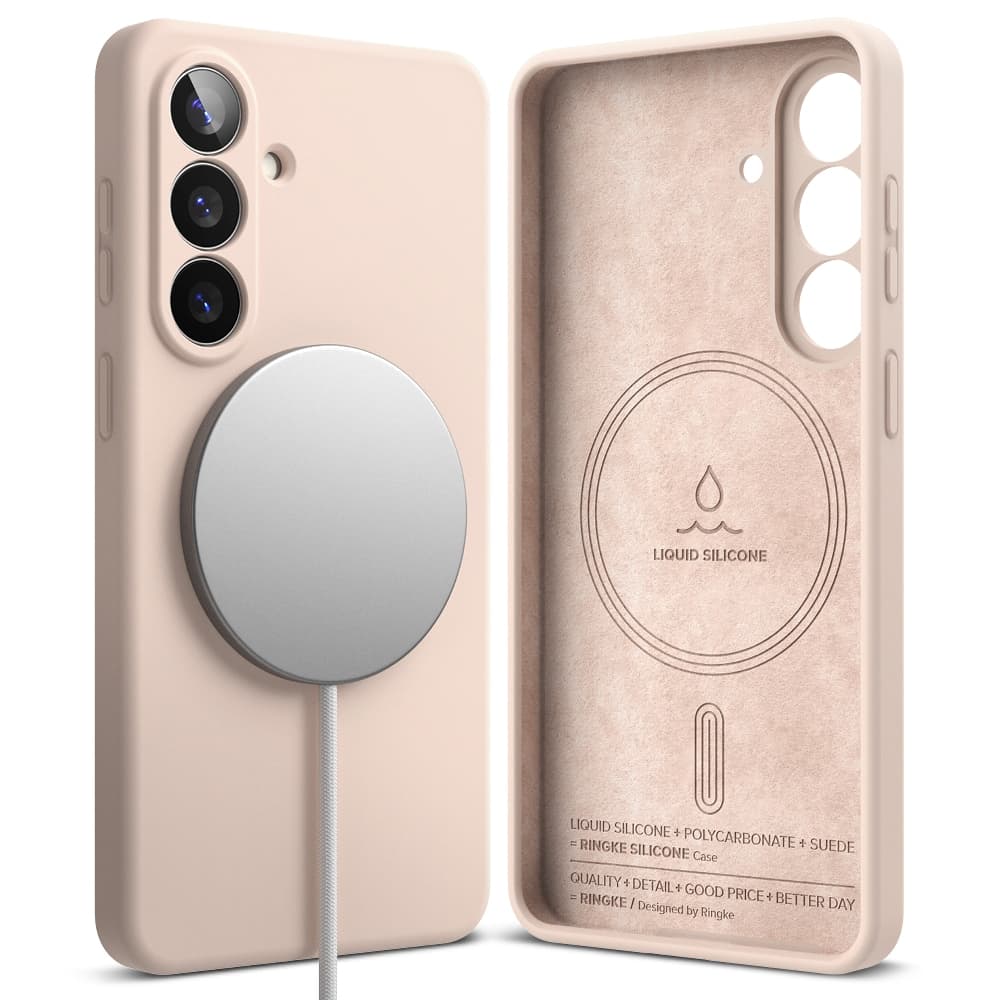 Samsung Galaxy S26 MagSafe silikondeksel, Pink Sand