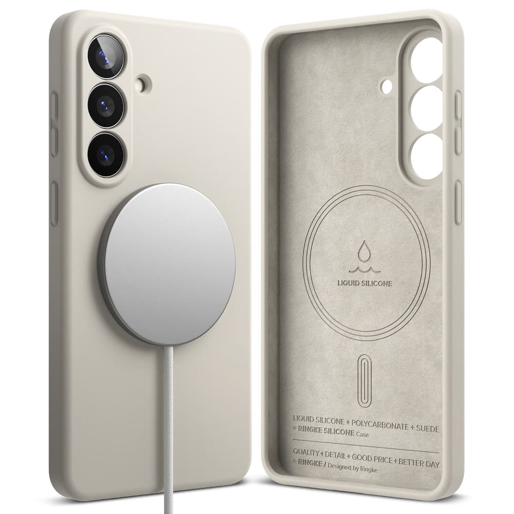 Samsung Galaxy S26 Plus MagSafe silikondeksel, Stone