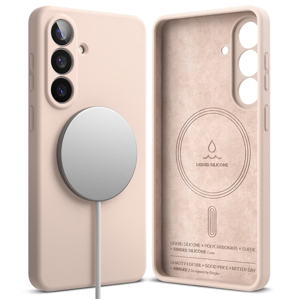 Samsung Galaxy S26 Plus MagSafe silikondeksel, Pink Sand