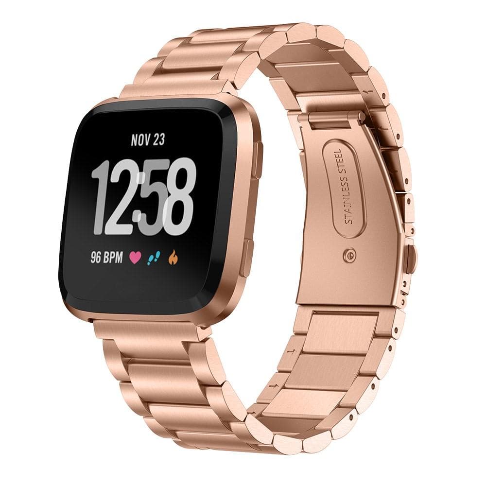 Fitbit Versa 2/Versa Elegant lenkereim i metall, Rosegull