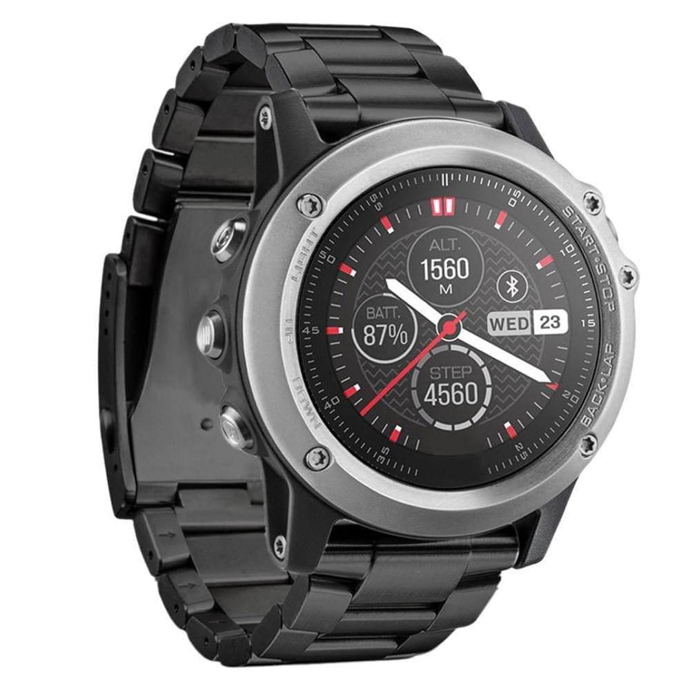 Garmin Fenix 3 HR/Fenix 3 Elegant lenkereim i metall, Svart