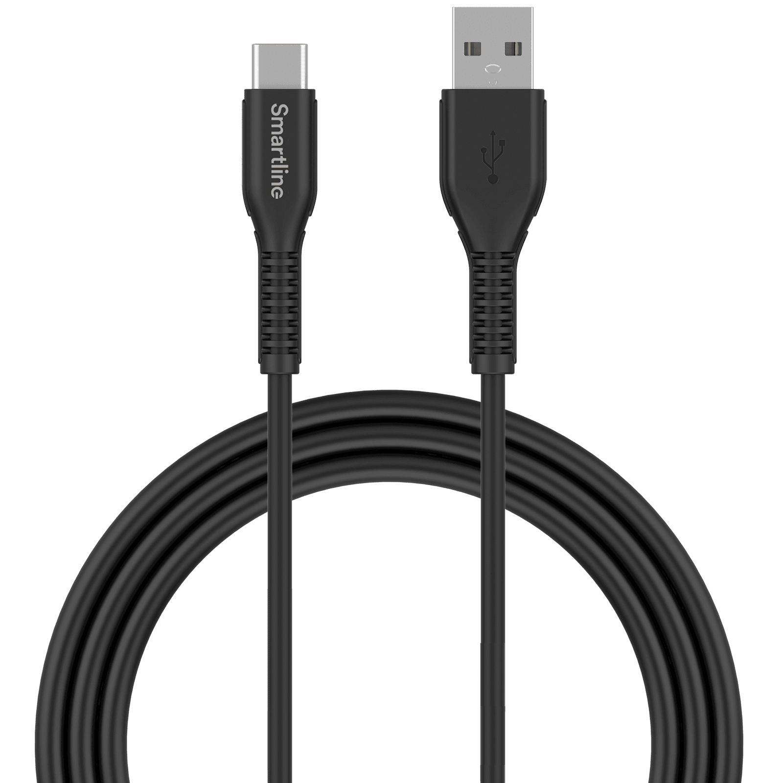 Slitesterk ladekabel 2m USB-A til USB-C, Svart