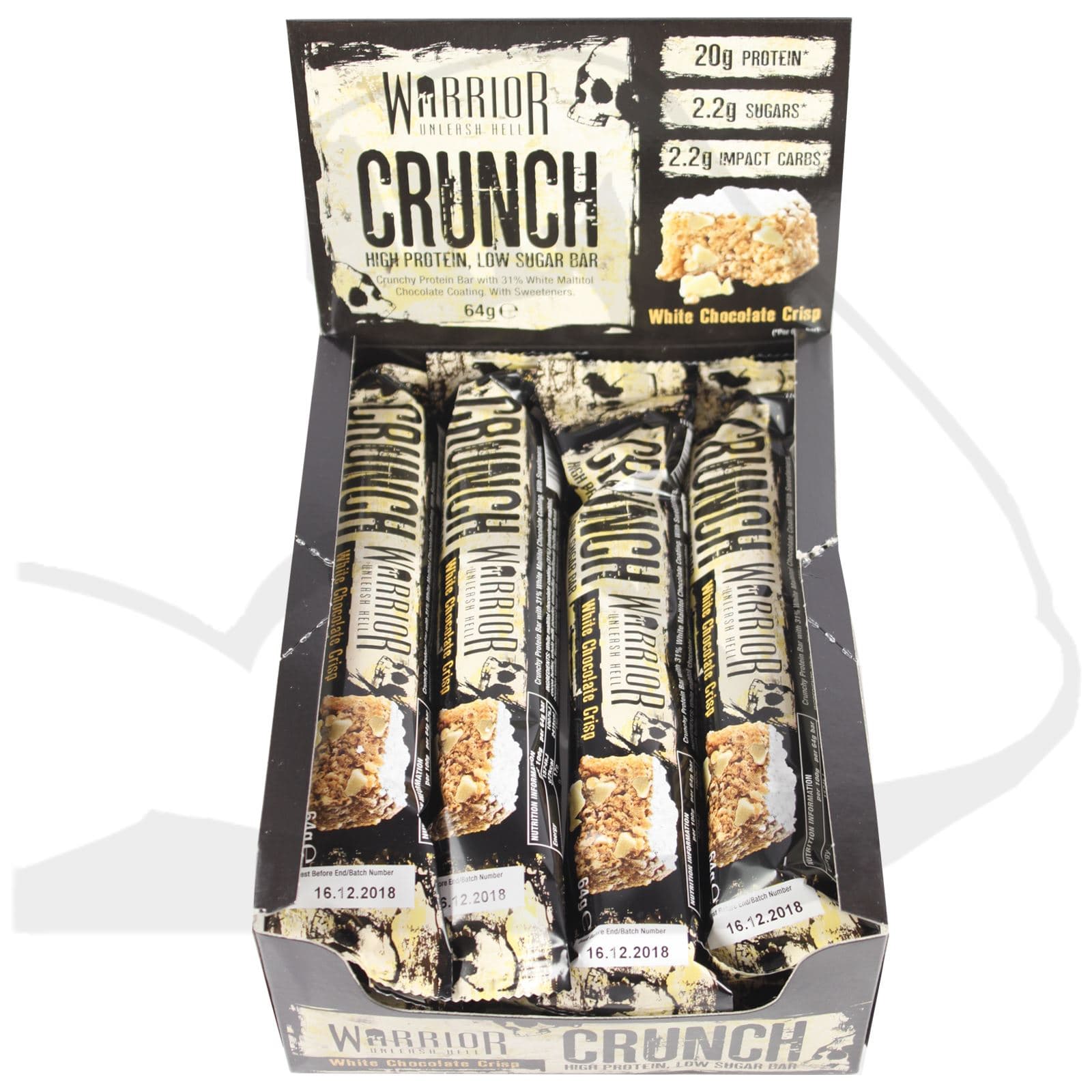 Warrior Crunch Bar White Chocolate Crisp 12x64g