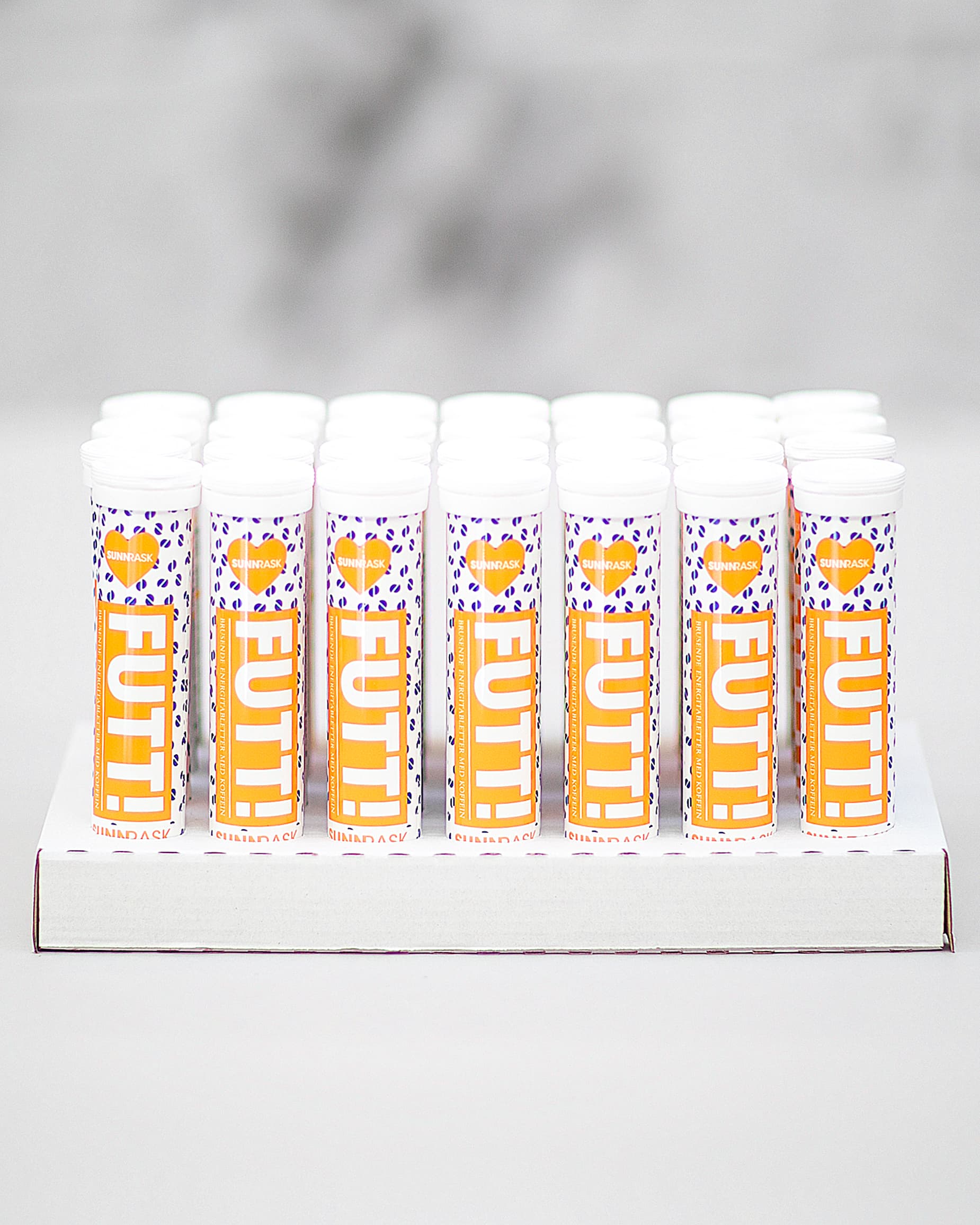 FUTT Brusetabletter m/ Koffein Orange Mandarin - Bonuspakke 560 tabletter