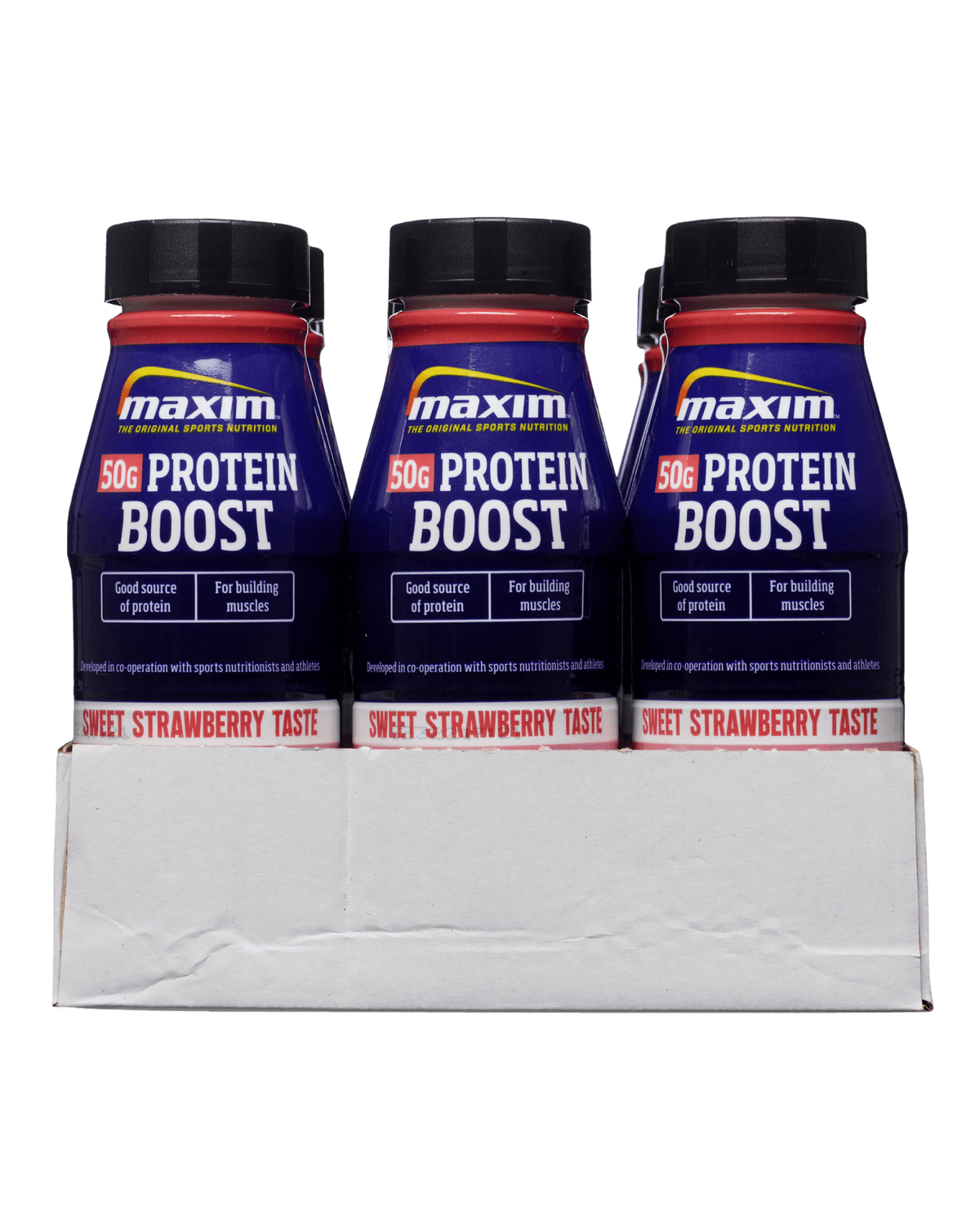 Maxim 50g Protein Boost Sweet Strawberry 12x480ml