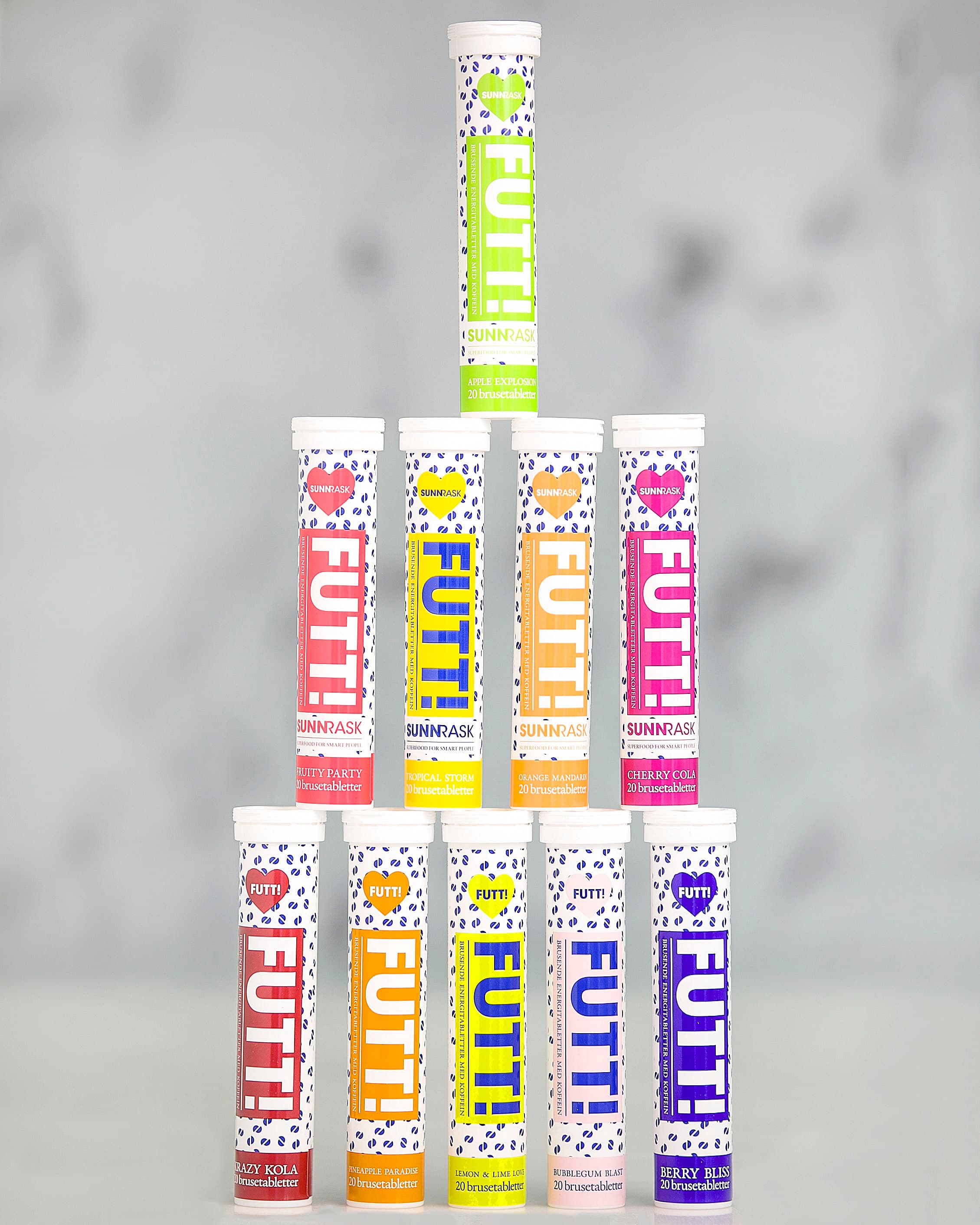 FUTT 200 Brusetabletter – STOR SMAKSPAKKE - 10 SMAKER!